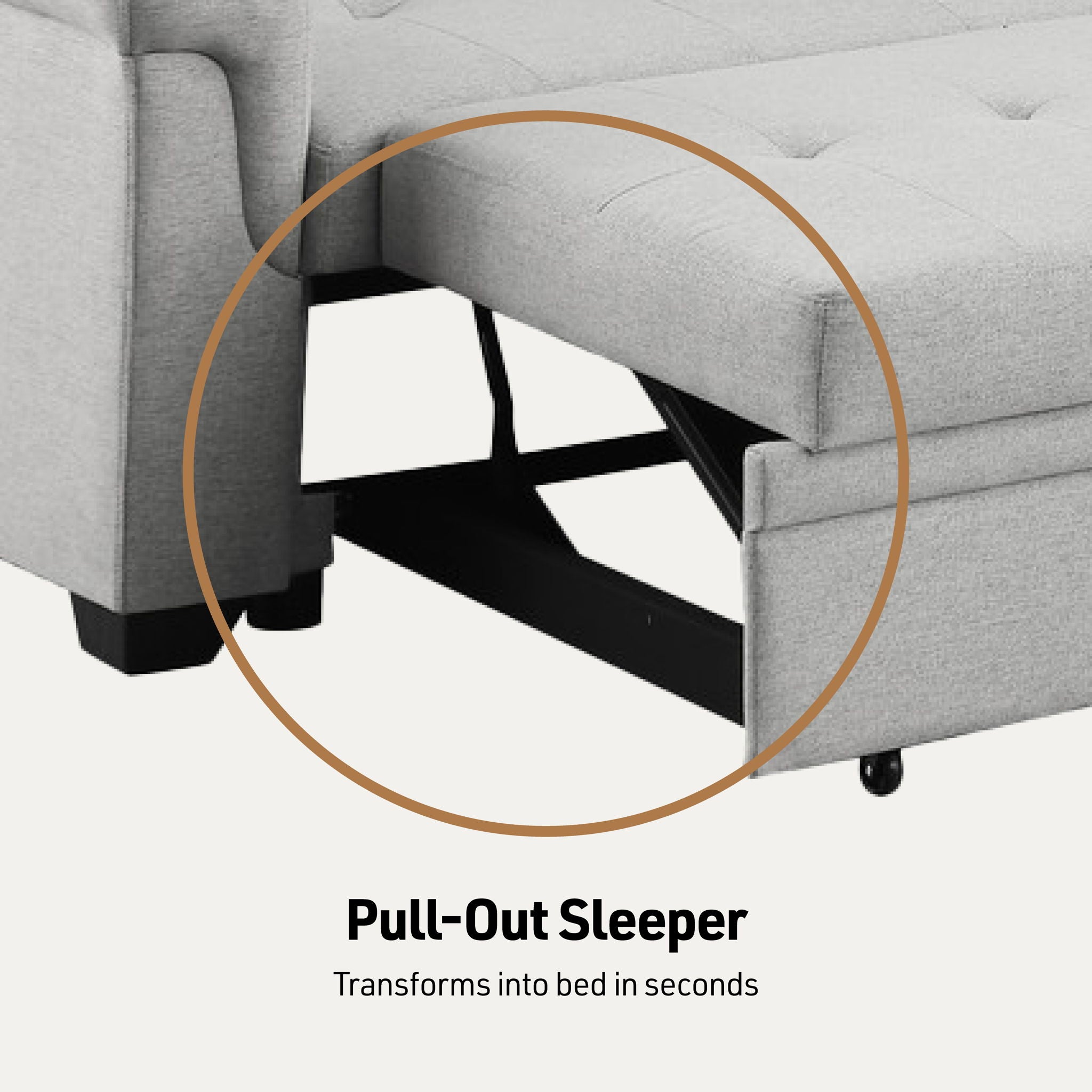 Lucca - Reversible Sleeper Sectional Sofa With Storage Chaise