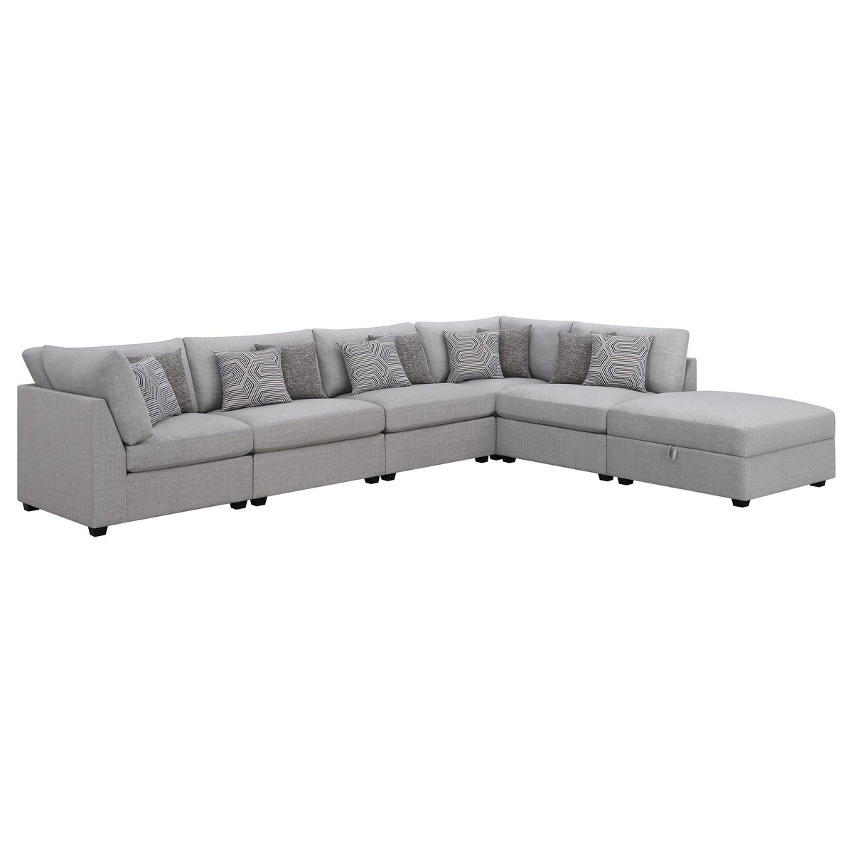 Cambria Fabric 6 pc Sectional 551511/551511/551511/551512/551512/551513