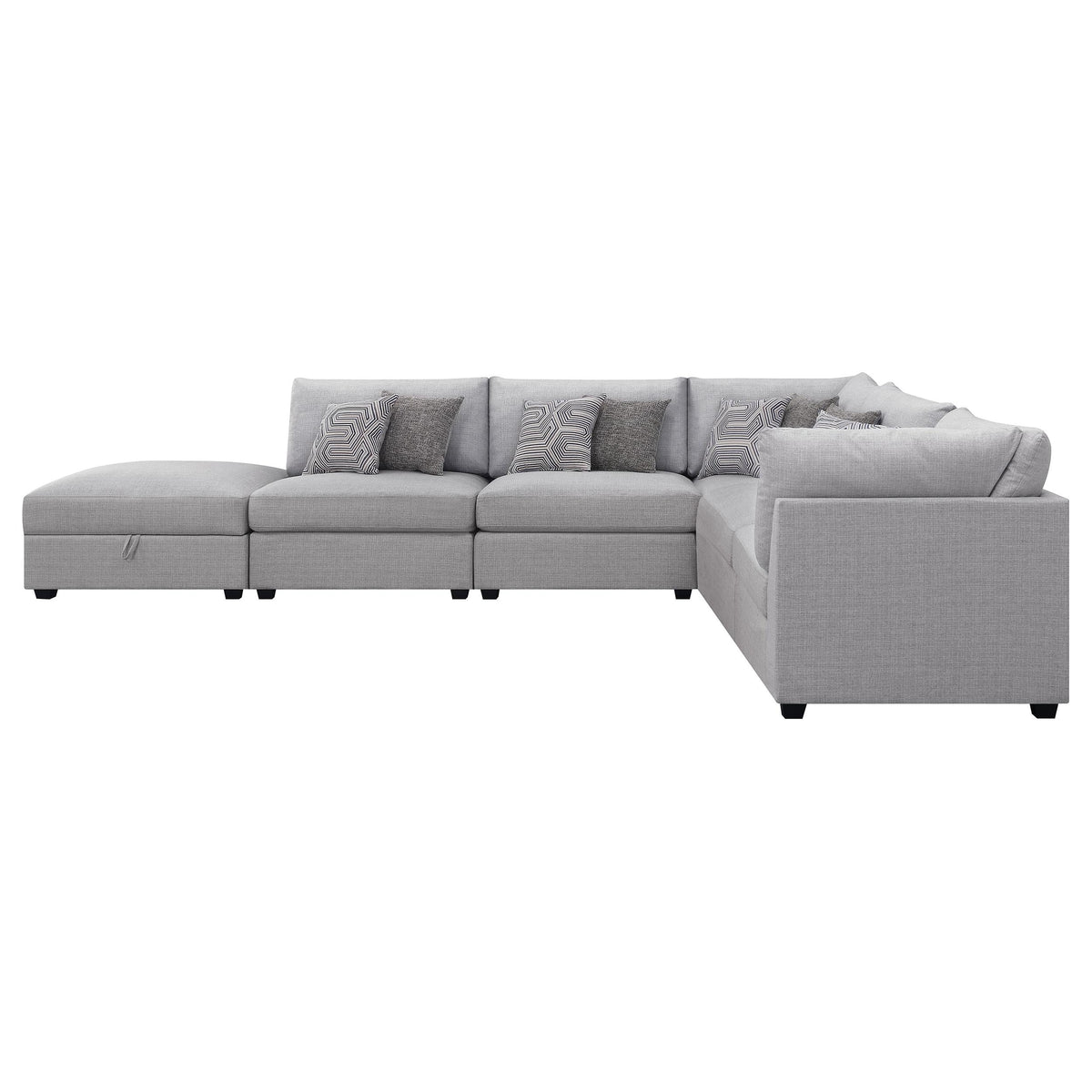 Cambria Fabric 6 pc Sectional 551511/551511/551511/551512/551512/551513