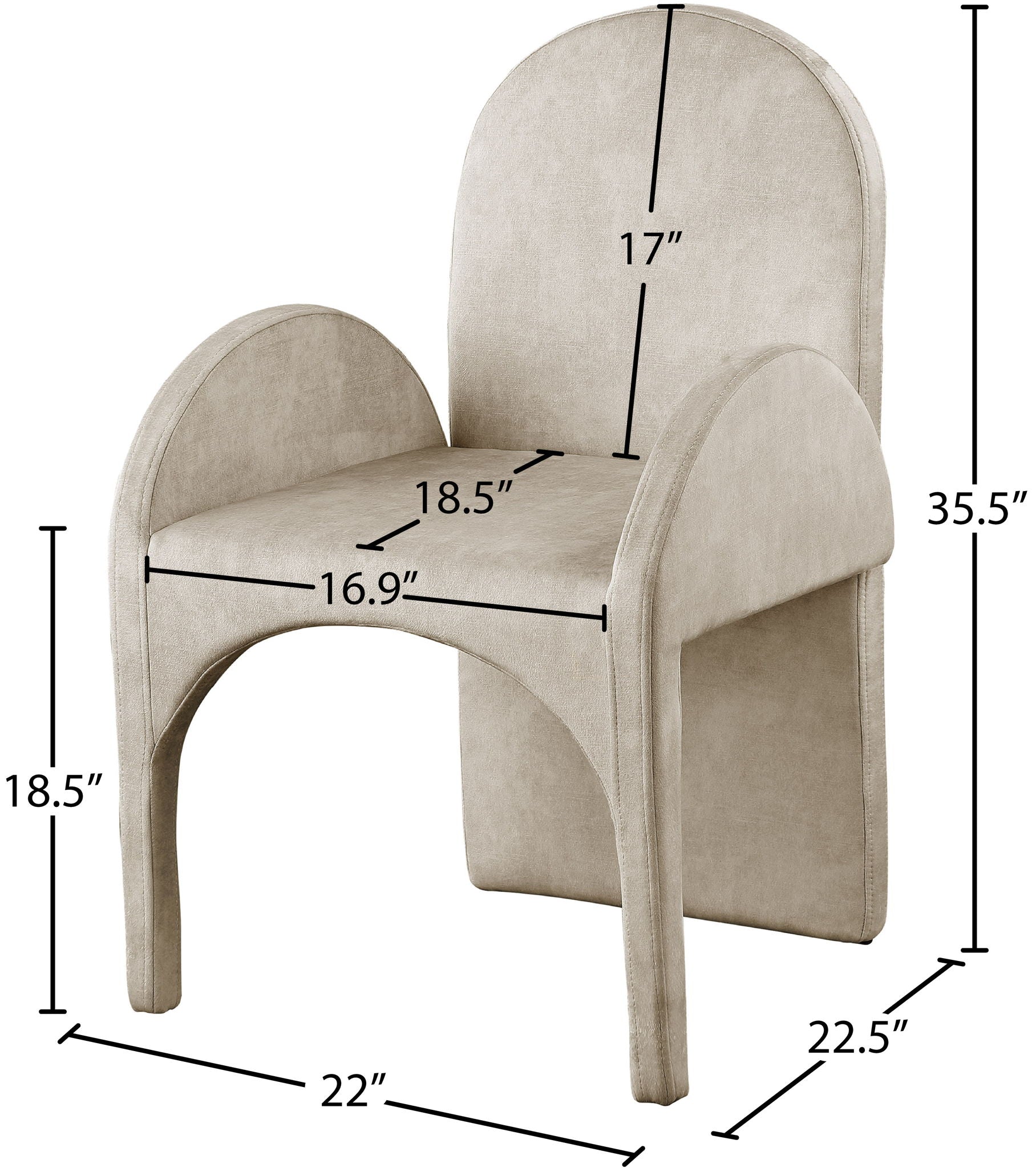 Summer - Dining Arm Chair (Set of 2) - Stone