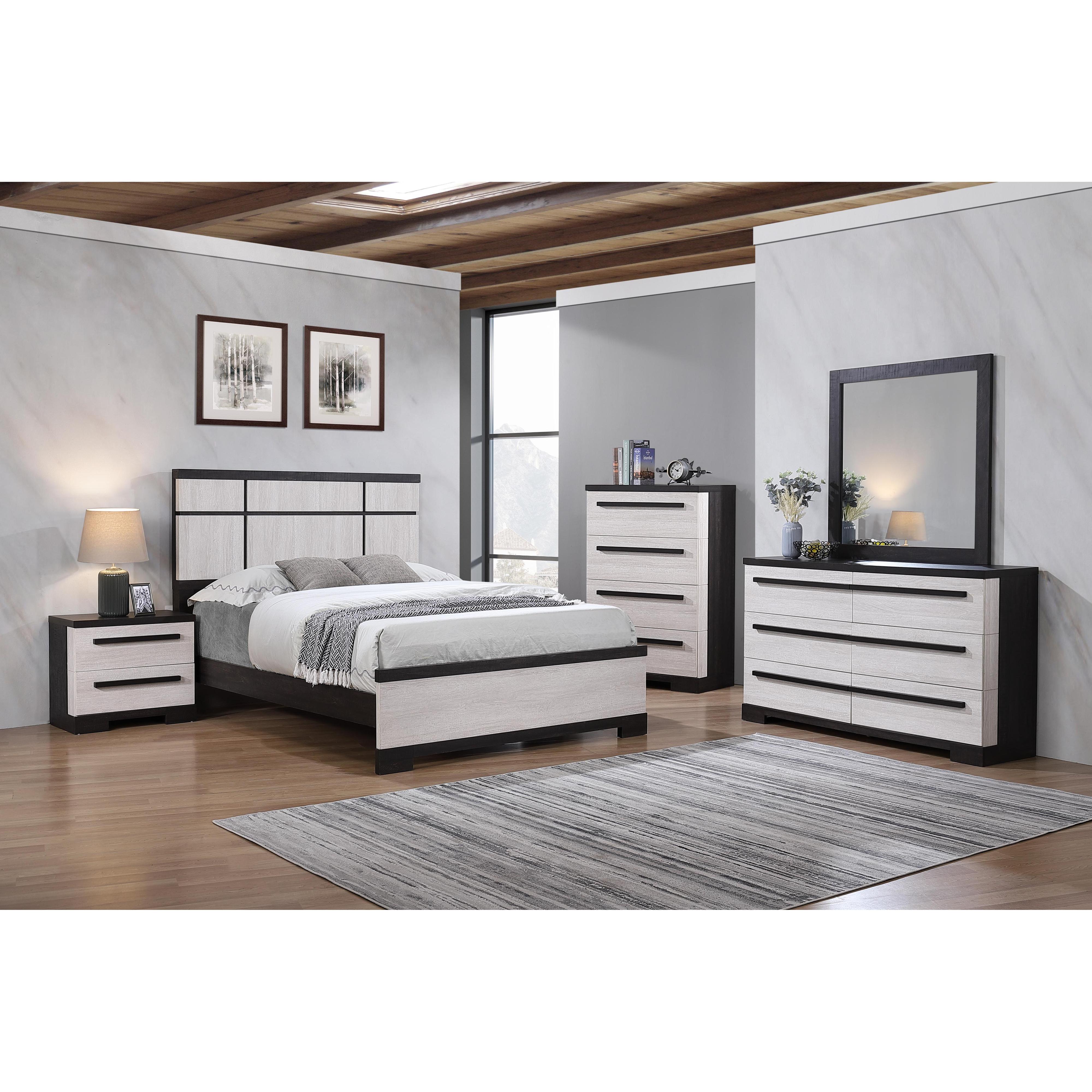 Diamond Modern Furniture CM Remington Queen Panel Bed B8162-Q-HBFB/B8162-KQ-RAIL IMAGE 2