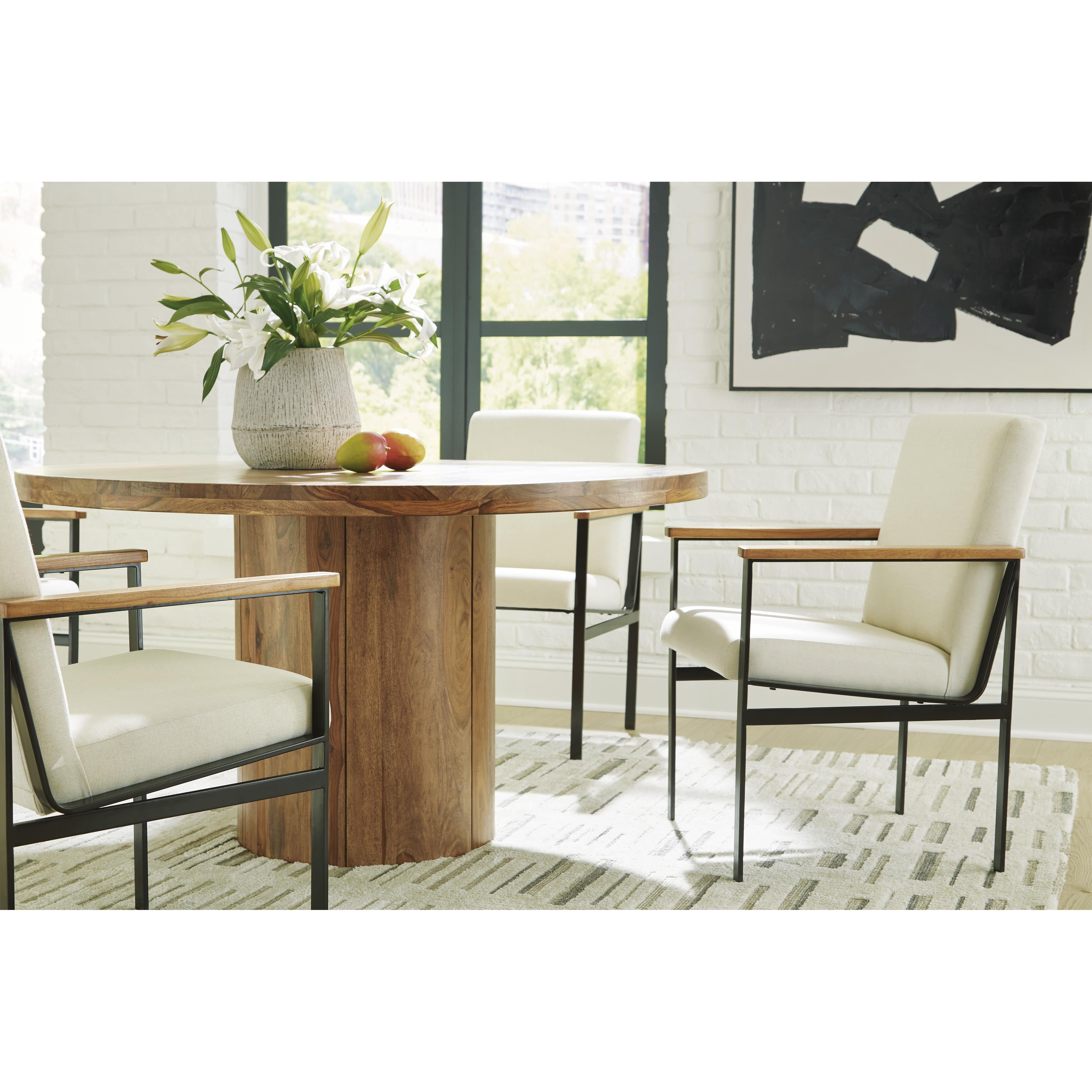 Signature Design by Ashley Round Dressonni Dining Table with Pedestal Base D790-50 IMAGE 12