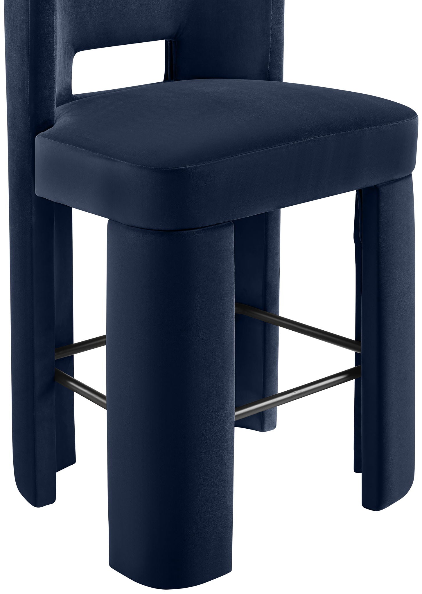 Zuno - Velvet Performance Fabric Upholstered Bar Stool (Set of 2)