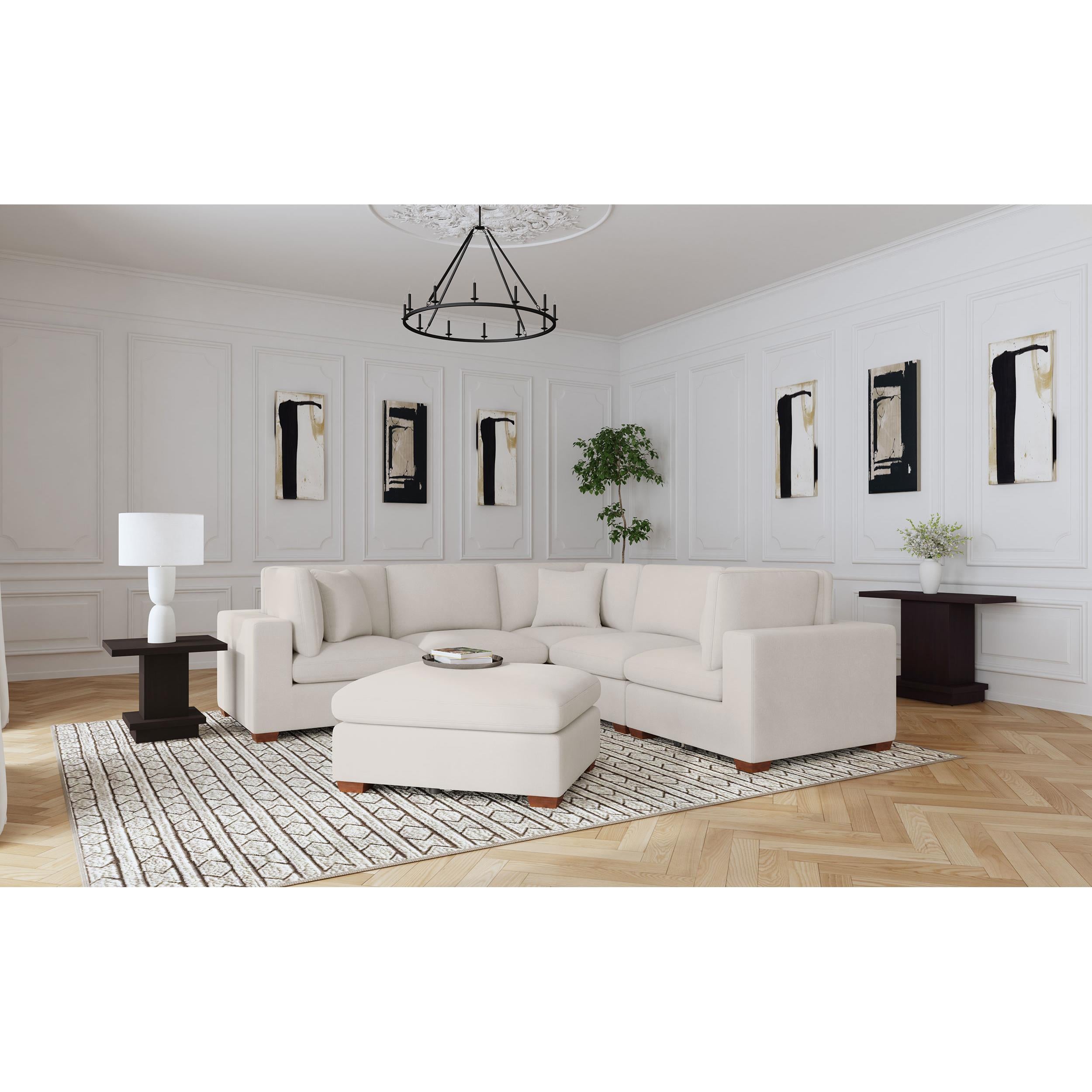 Diamond Modern Furniture COA Lakeview Fabric 5 pc Sectional 551461-SETA IMAGE 5