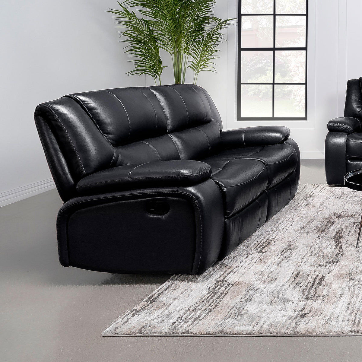 Camila Reclining Leatherette Loveseat 610245