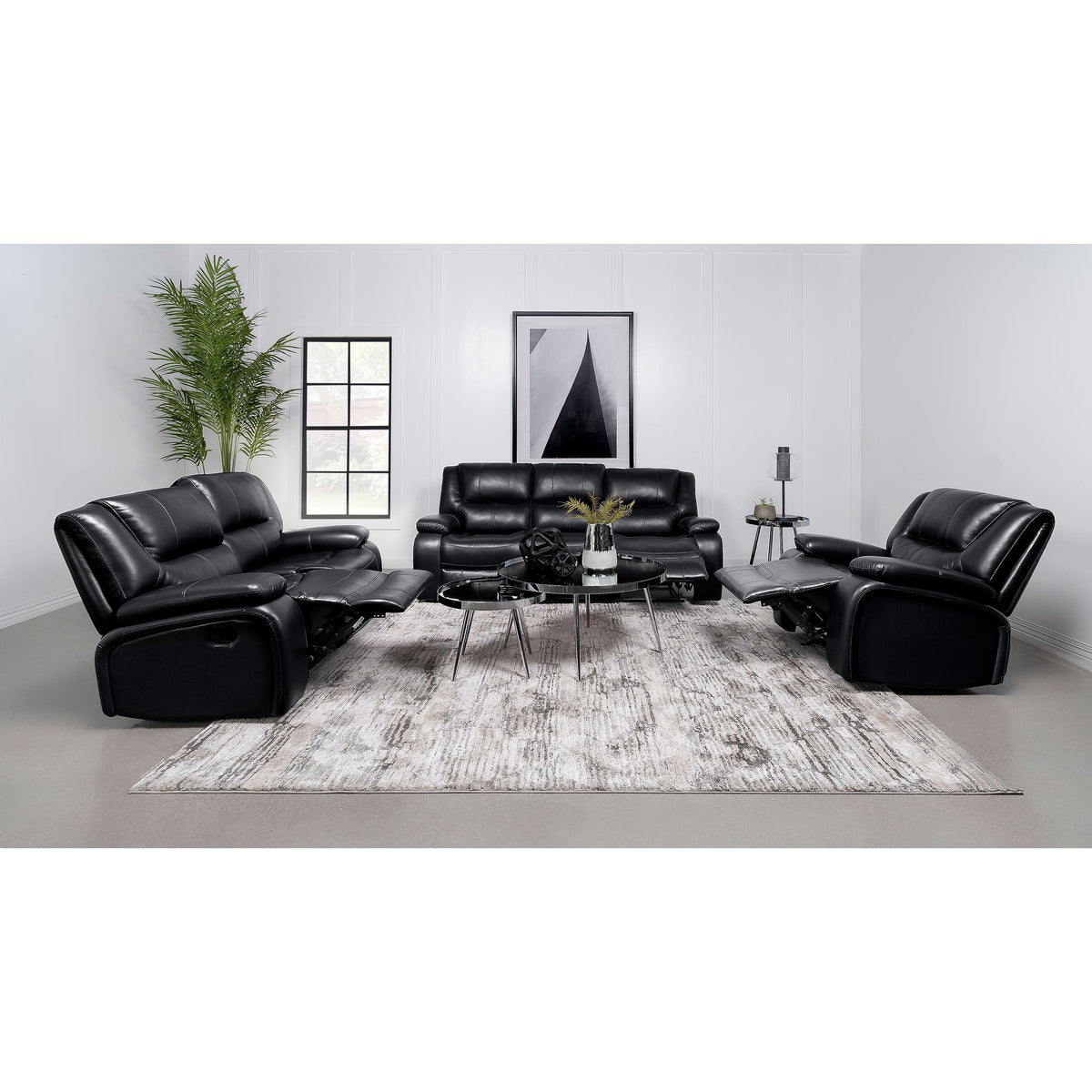 Camila Reclining Leatherette Loveseat 610245