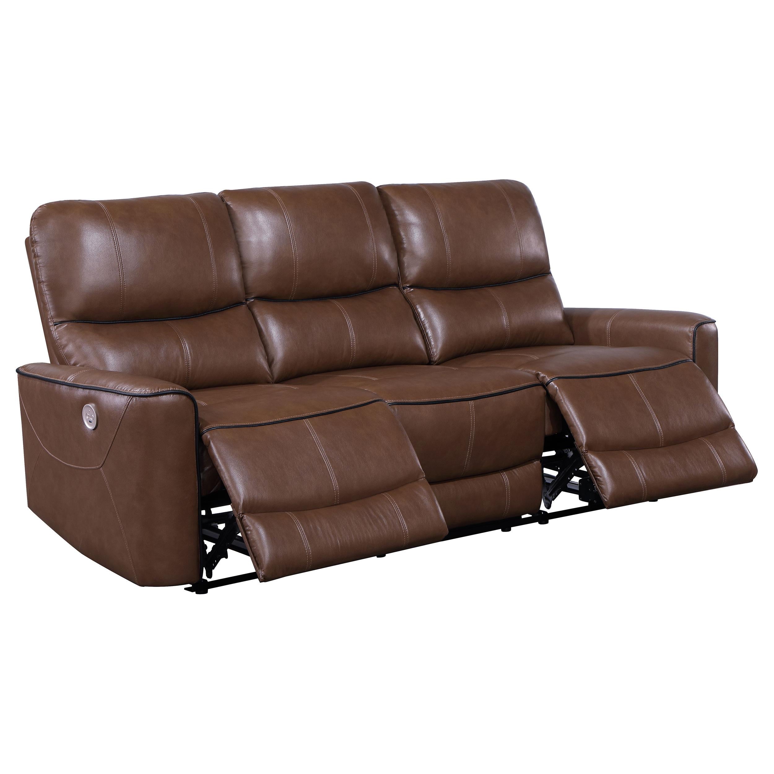 Diamond Modern Furniture COA Greenfield Power Reclining Leatherette Sofa 610264P IMAGE 2