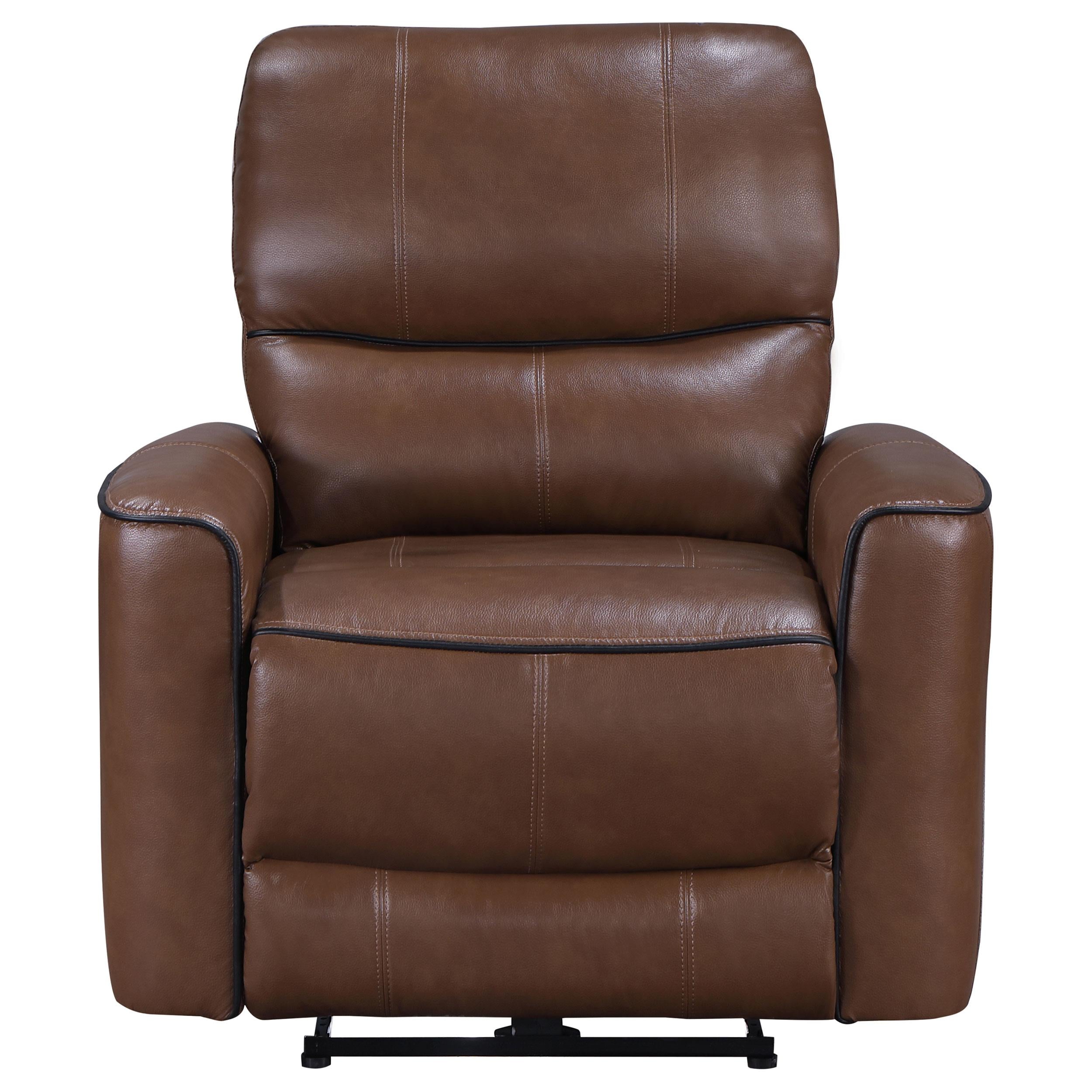 Diamond Modern Furniture COA Greenfield Power Leatherette Recliner 610266P IMAGE 3