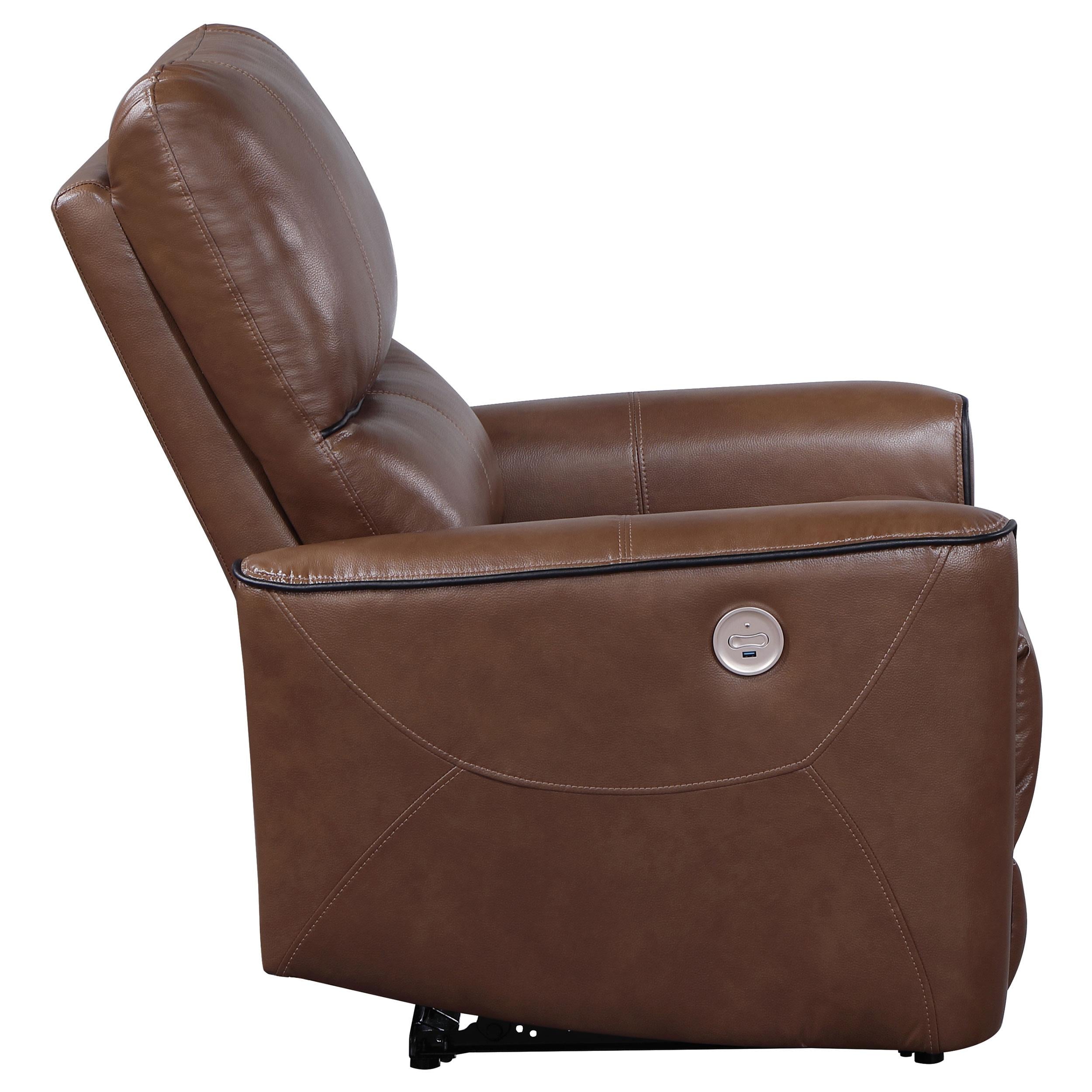 Diamond Modern Furniture COA Greenfield Power Leatherette Recliner 610266P IMAGE 5
