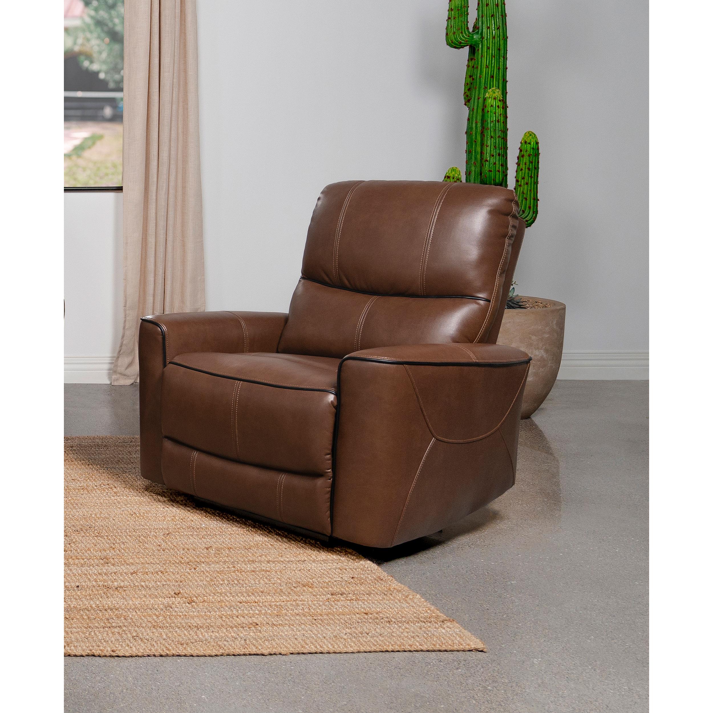 Diamond Modern Furniture COA Greenfield Power Leatherette Recliner 610266P IMAGE 7