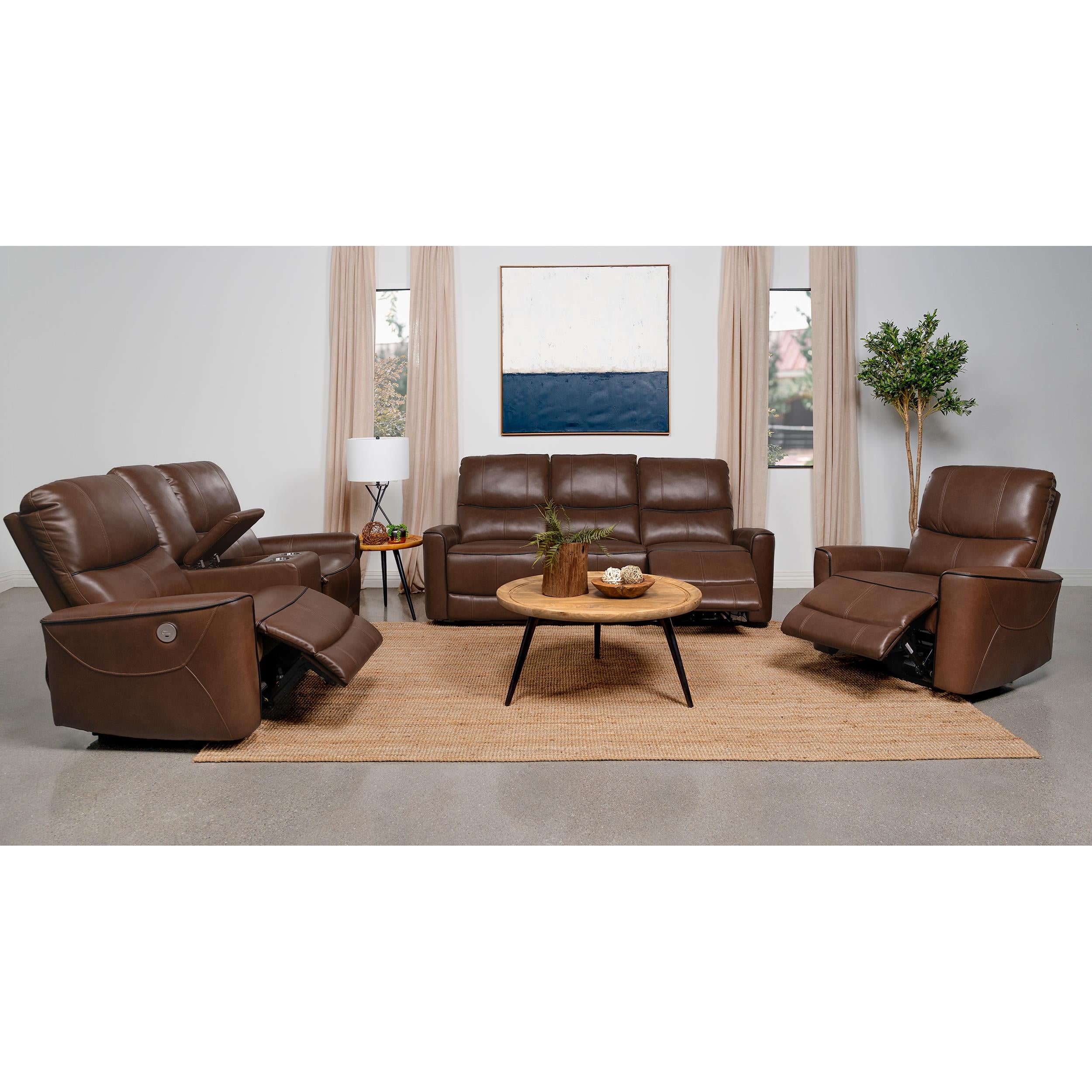Diamond Modern Furniture COA Greenfield Power Leatherette Recliner 610266P IMAGE 9