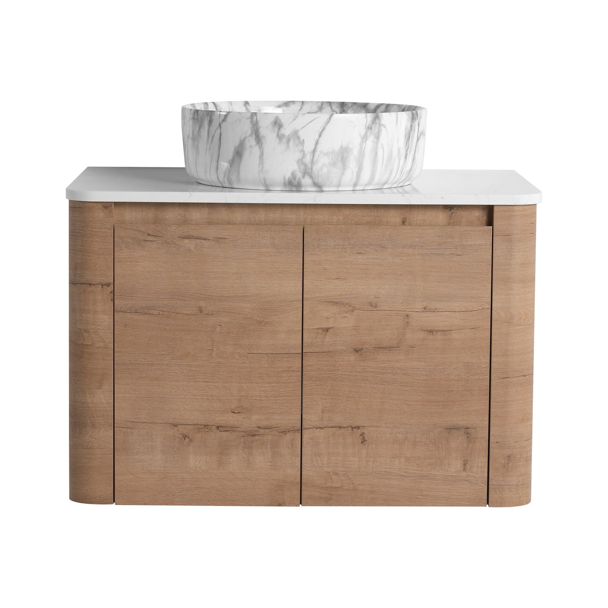 Wall Mounted Bathroom Vanity With Art Sink & 1 Soft Close Door