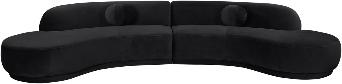 Avra - 146" Velvet Performance Fabric Upholstered Sectional