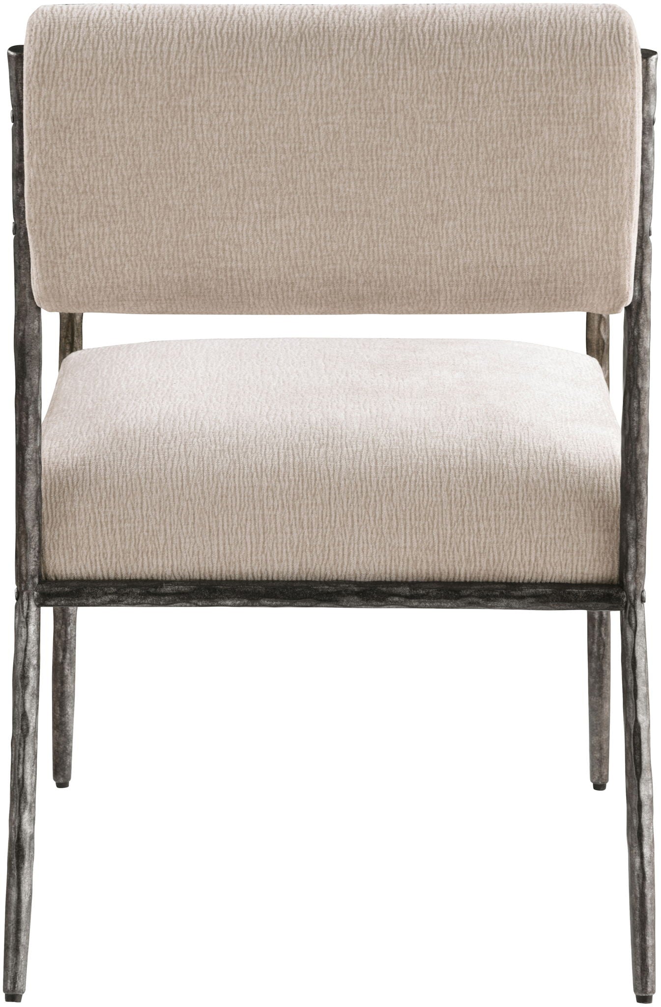 Bastille - Upholstered Dining Arm Chair (Set of 2) - Silver Frame