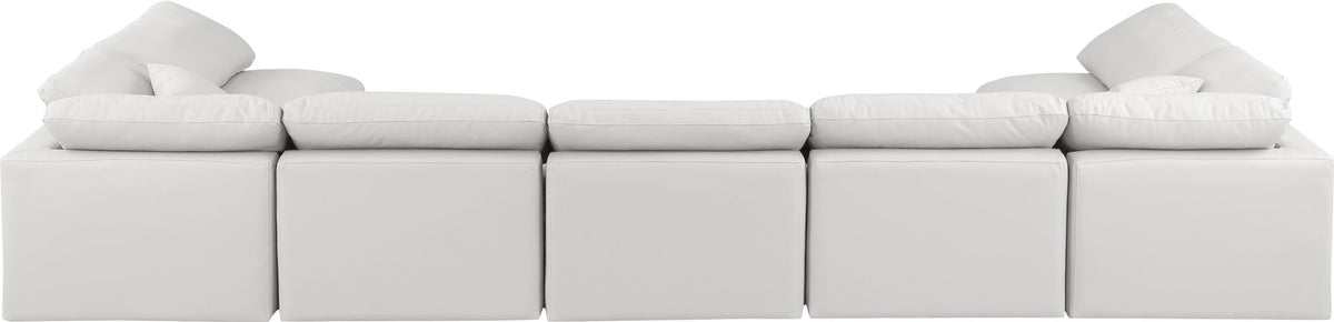 Indulge - Faux Leather 7 Piece Modular U-Shaped Sectional