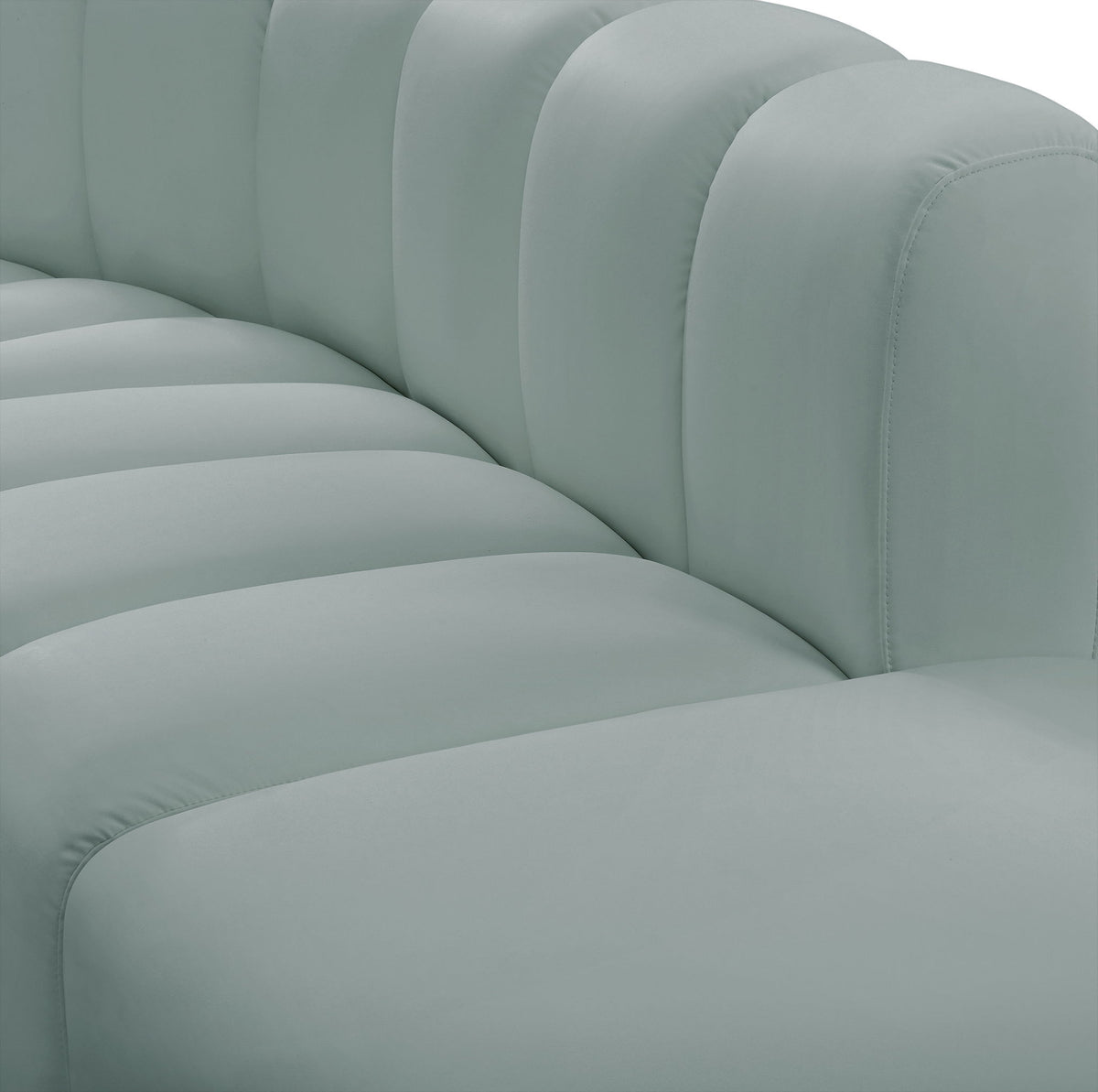 Arc - Faux Leather 6 Piece Curved Modular Sofa