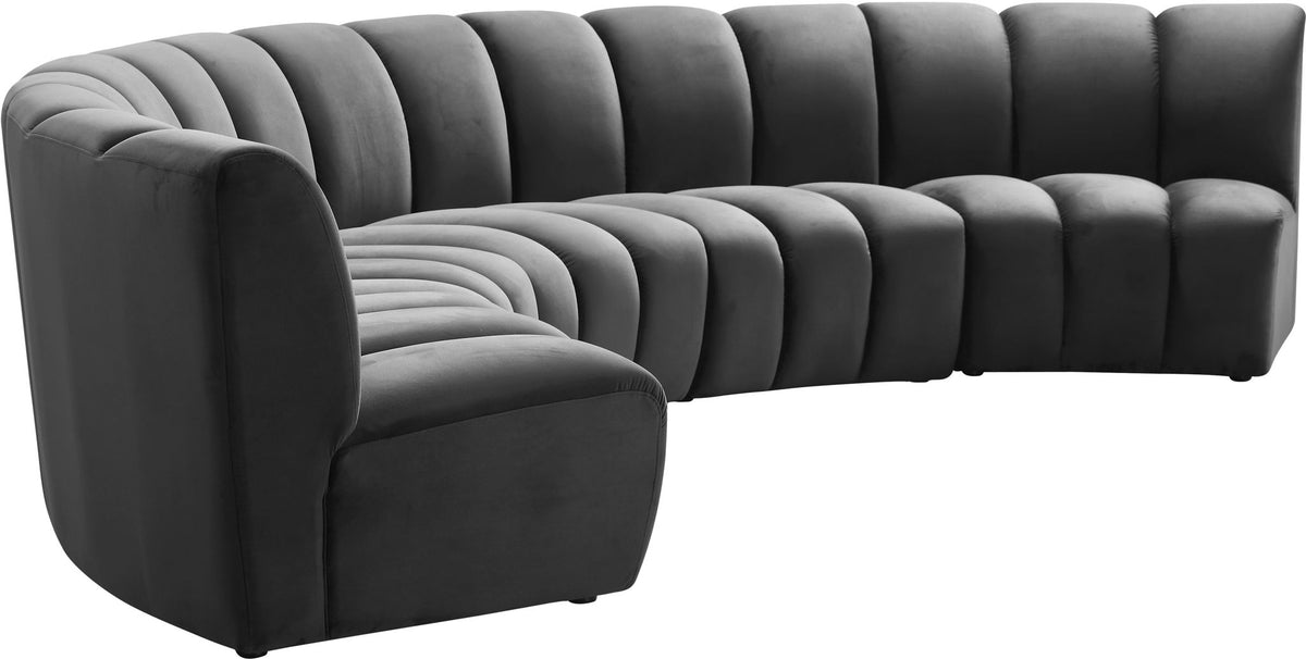 Infinity - 5 Piece Velvet Modular Sectional