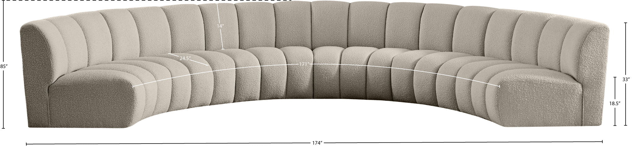 Infinity - 6 Piece Boucle Modular Sectional