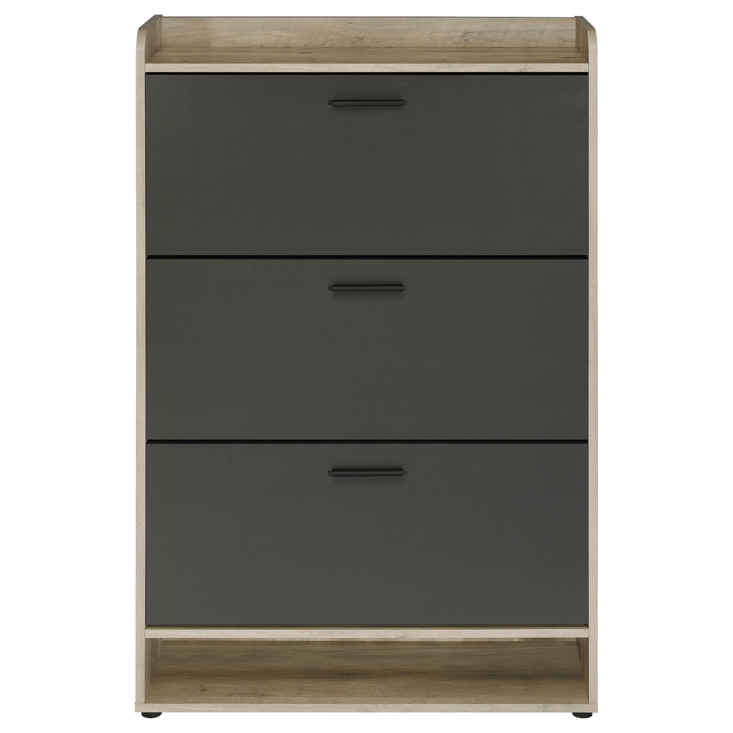 Coaster Furniture Denia 950404 3-Tier Shoe Storage Cabinet - Antique Pine/Grey IMAGE 5