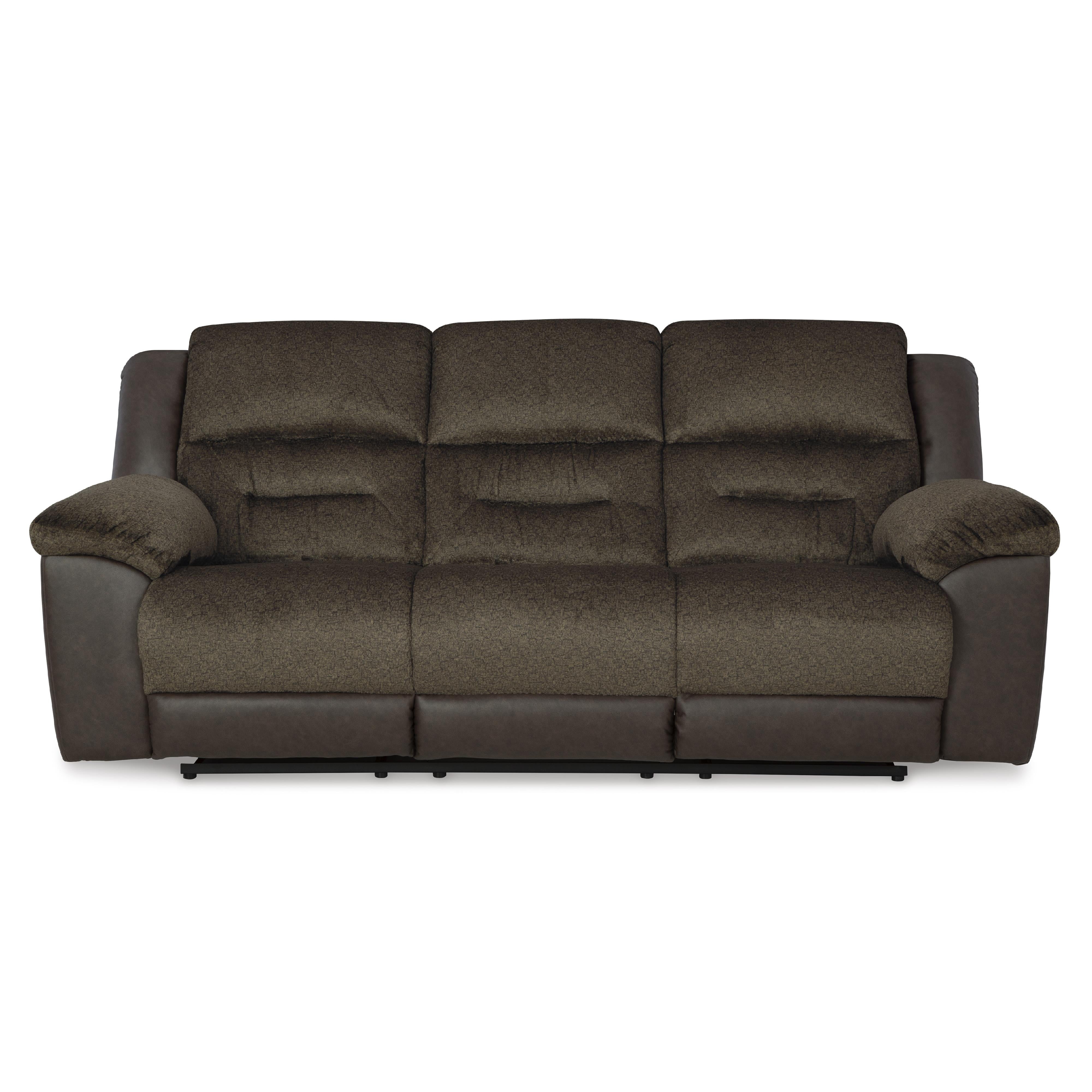 Benchcraft Dorman Reclining Fabric and Leather Look Sofa 9460888 IMAGE 3