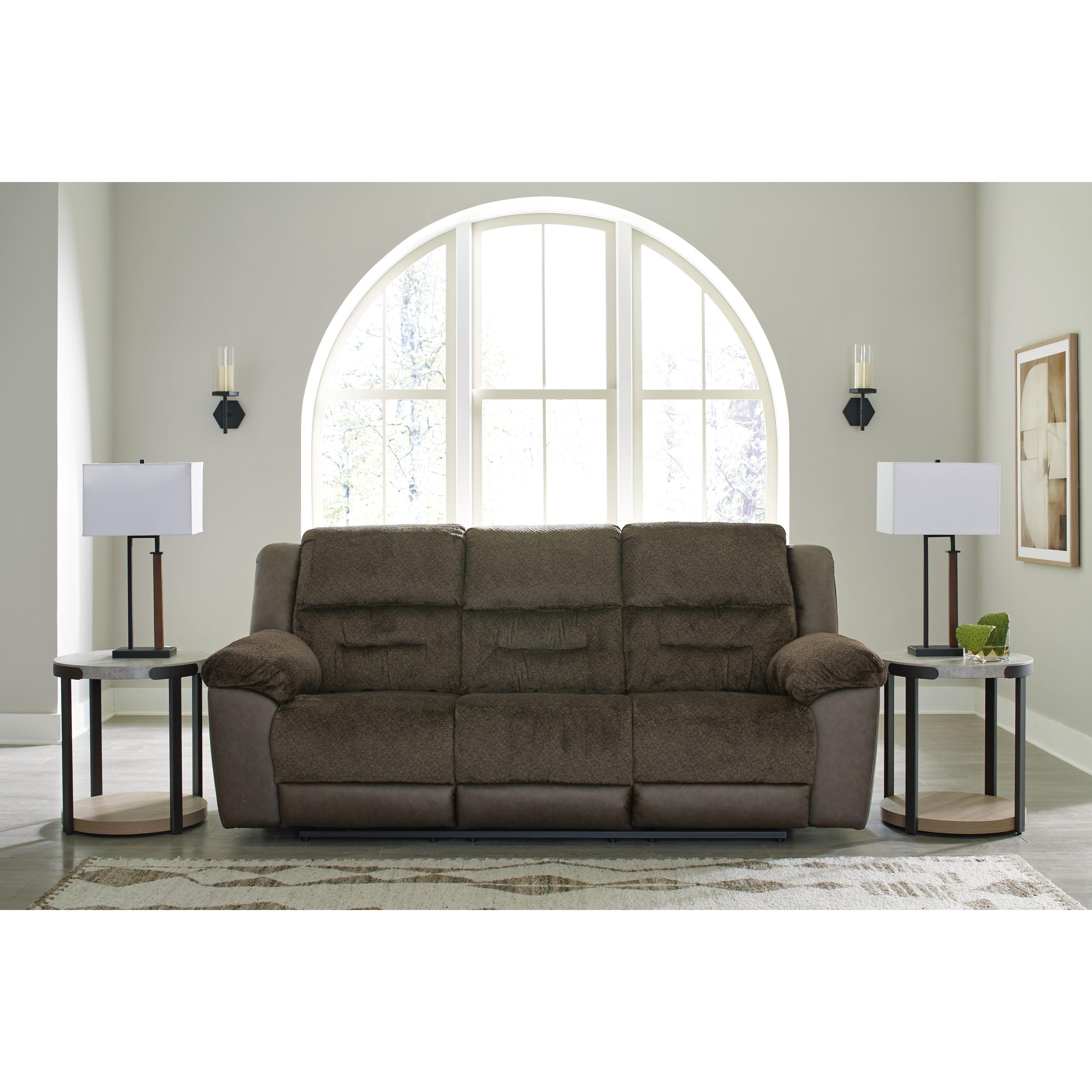 Benchcraft Dorman Reclining Fabric and Leather Look Sofa 9460888 IMAGE 6