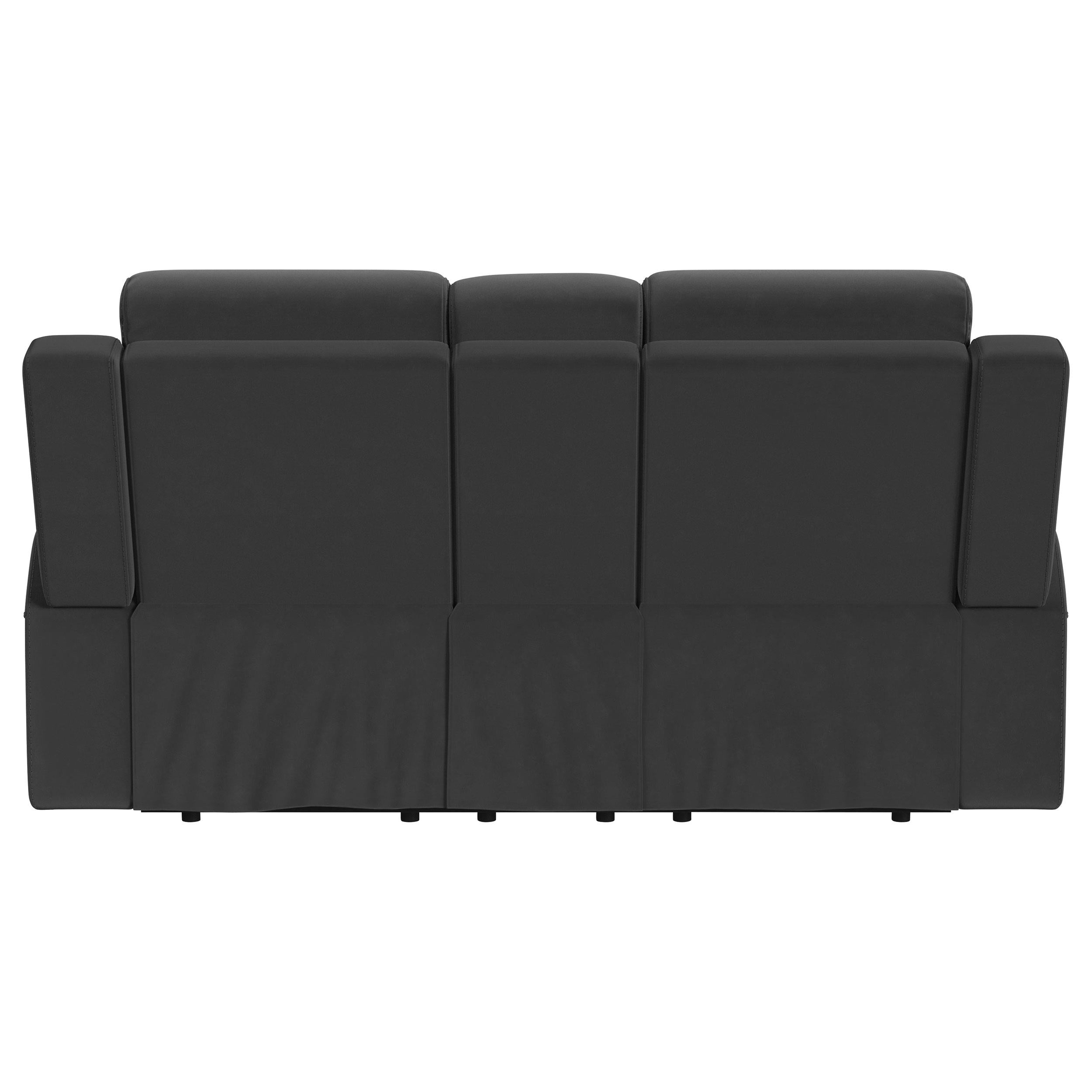 Diamond Modern Furniture COA Brentwood Reclining Fabric Loveseat with Console 610285 IMAGE 6