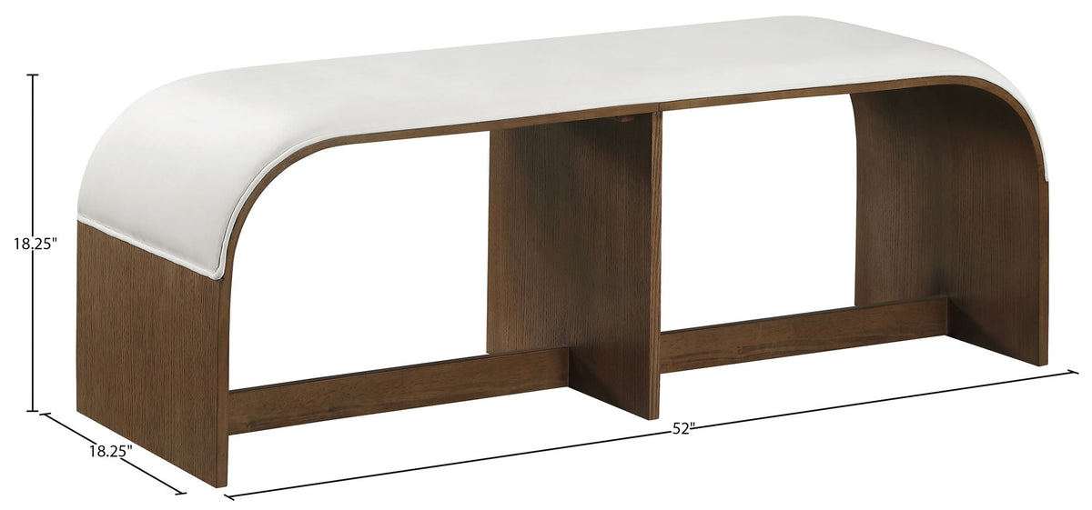 Sable - 52" Velvet Performance Fabric Upholstered Bench