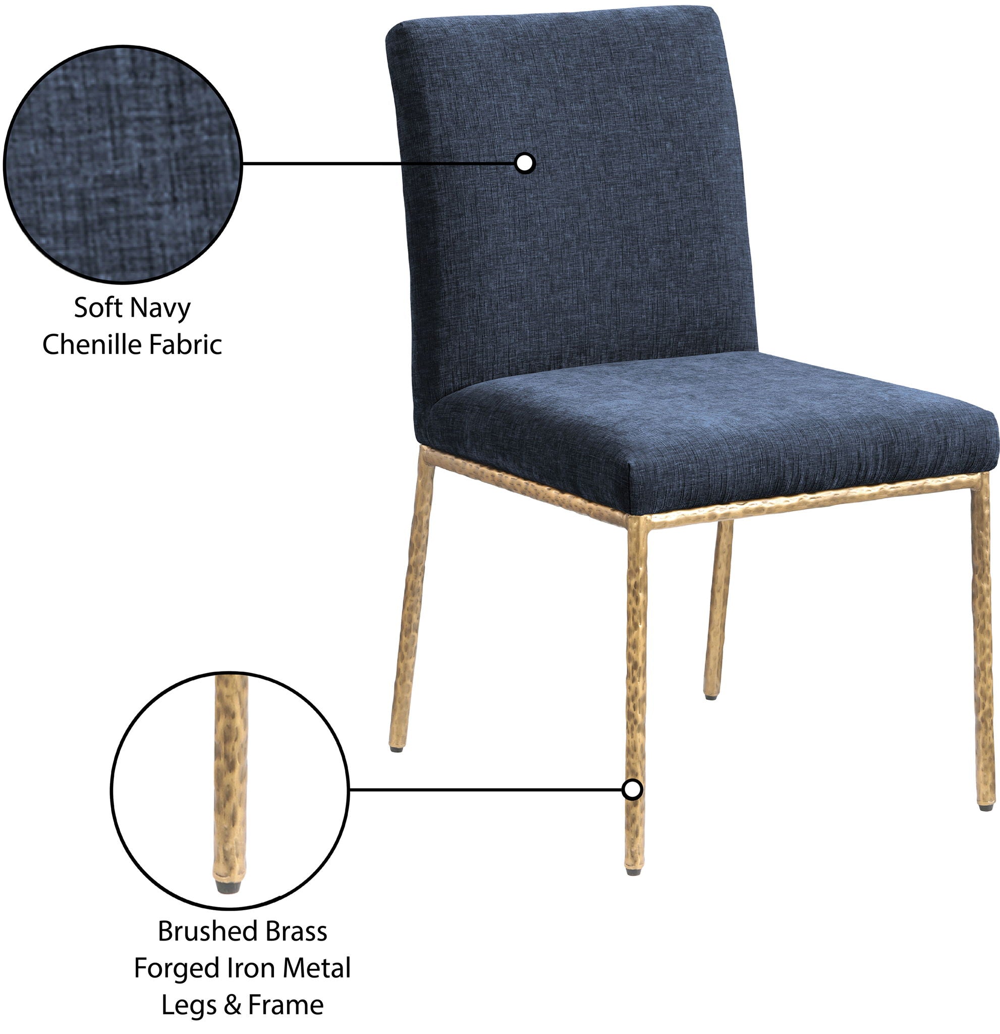 Reeves - Dining Side Chair (Set of 2) - Gold Base