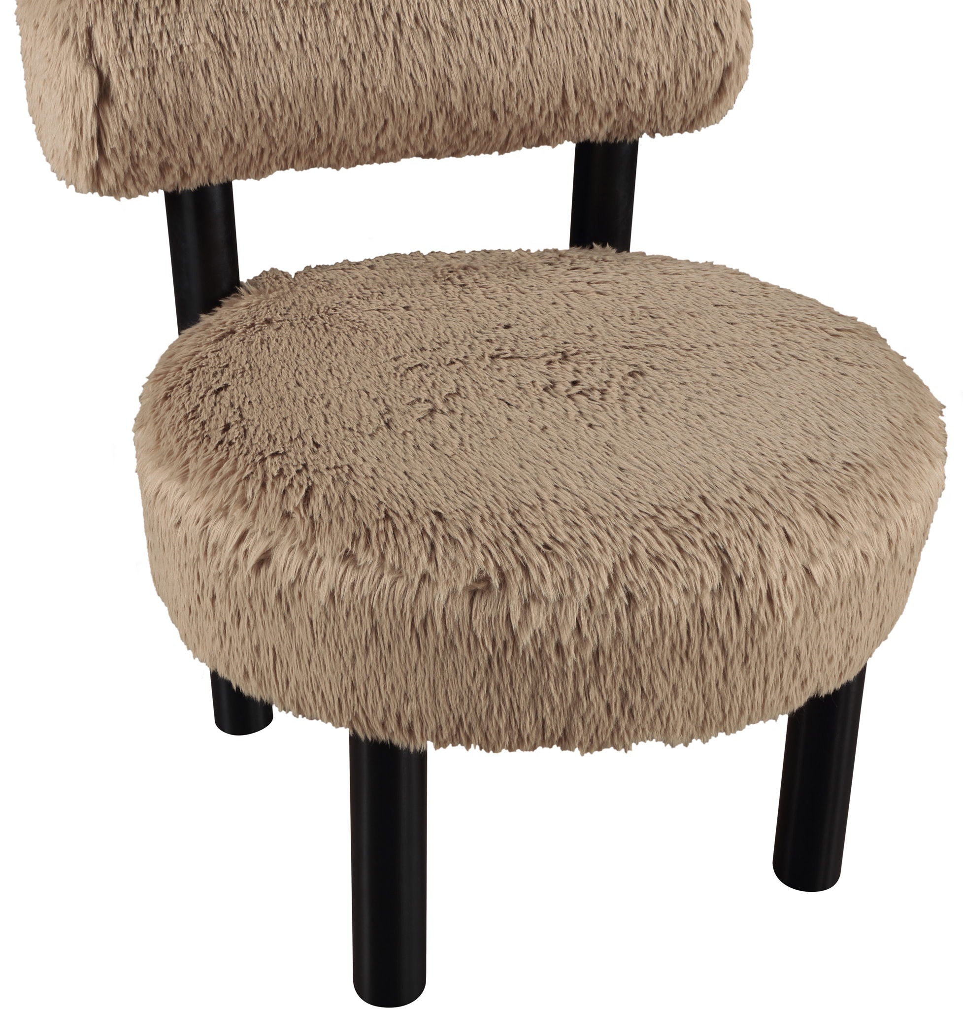 Ambre - Vegan Shearling Fabric Upholstered Accent Chair