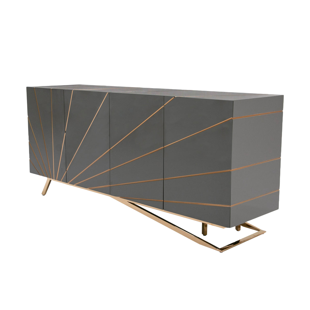 Katzu- Modern Grey and Rose Gold Buffet