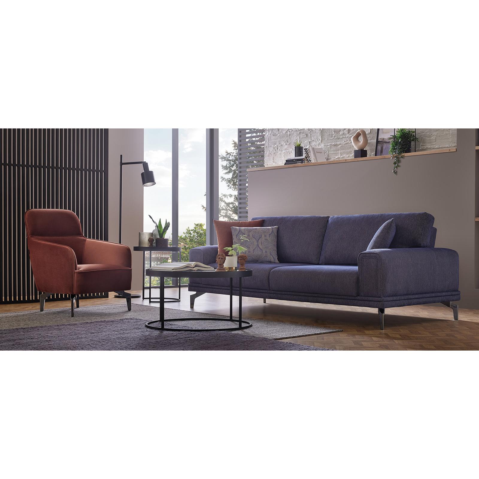 Enza Home Sleepers Sofabeds Evora Sofabed - Blue Grey IMAGE 2