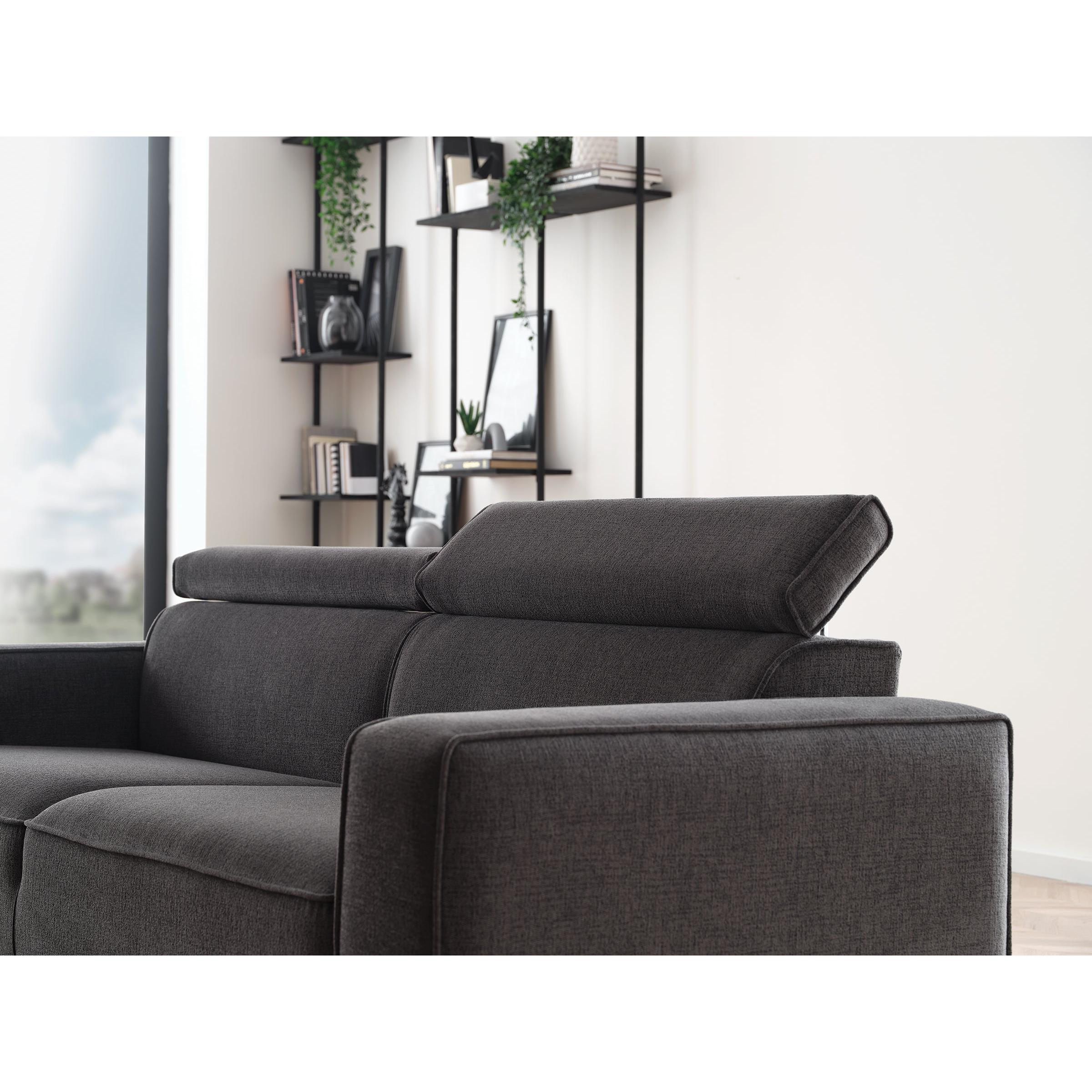 Enza Home Sofas Stationary Milos 3-Seater Sofa - Black IMAGE 8