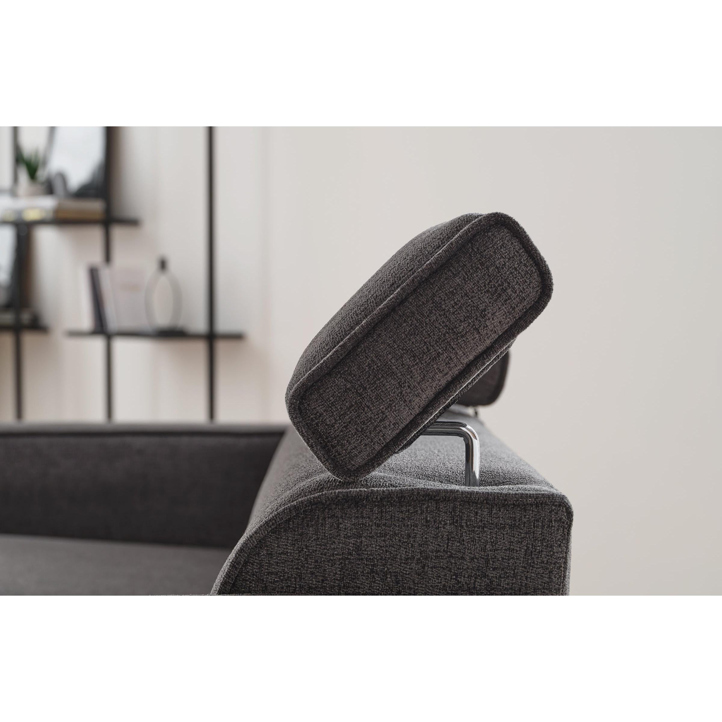 Enza Home Sofas Stationary Milos 3-Seater Sofa - Black IMAGE 9