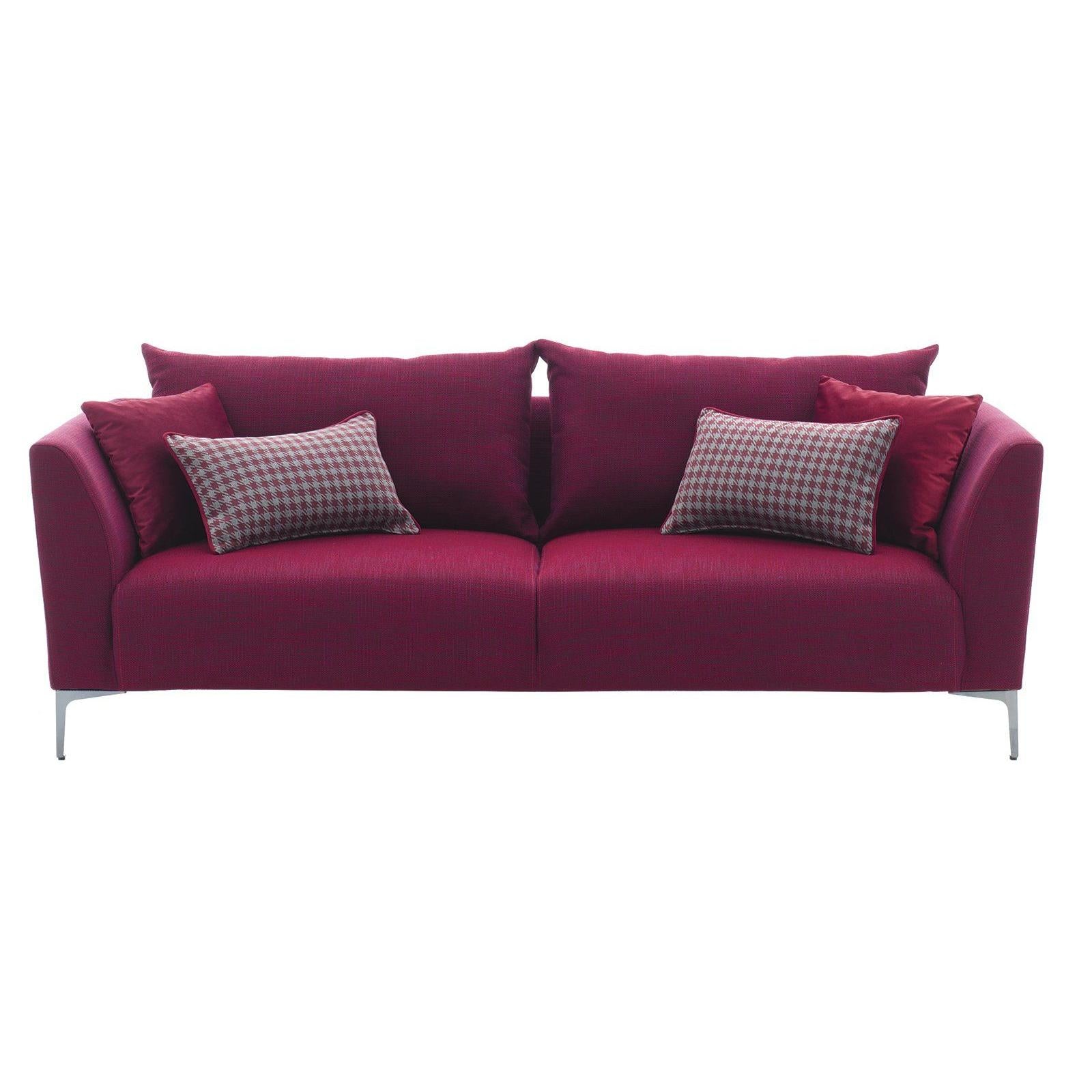Enza Home Sofas Stationary Gravity 3-Seater Sofa - Exen Burgundy IMAGE 2