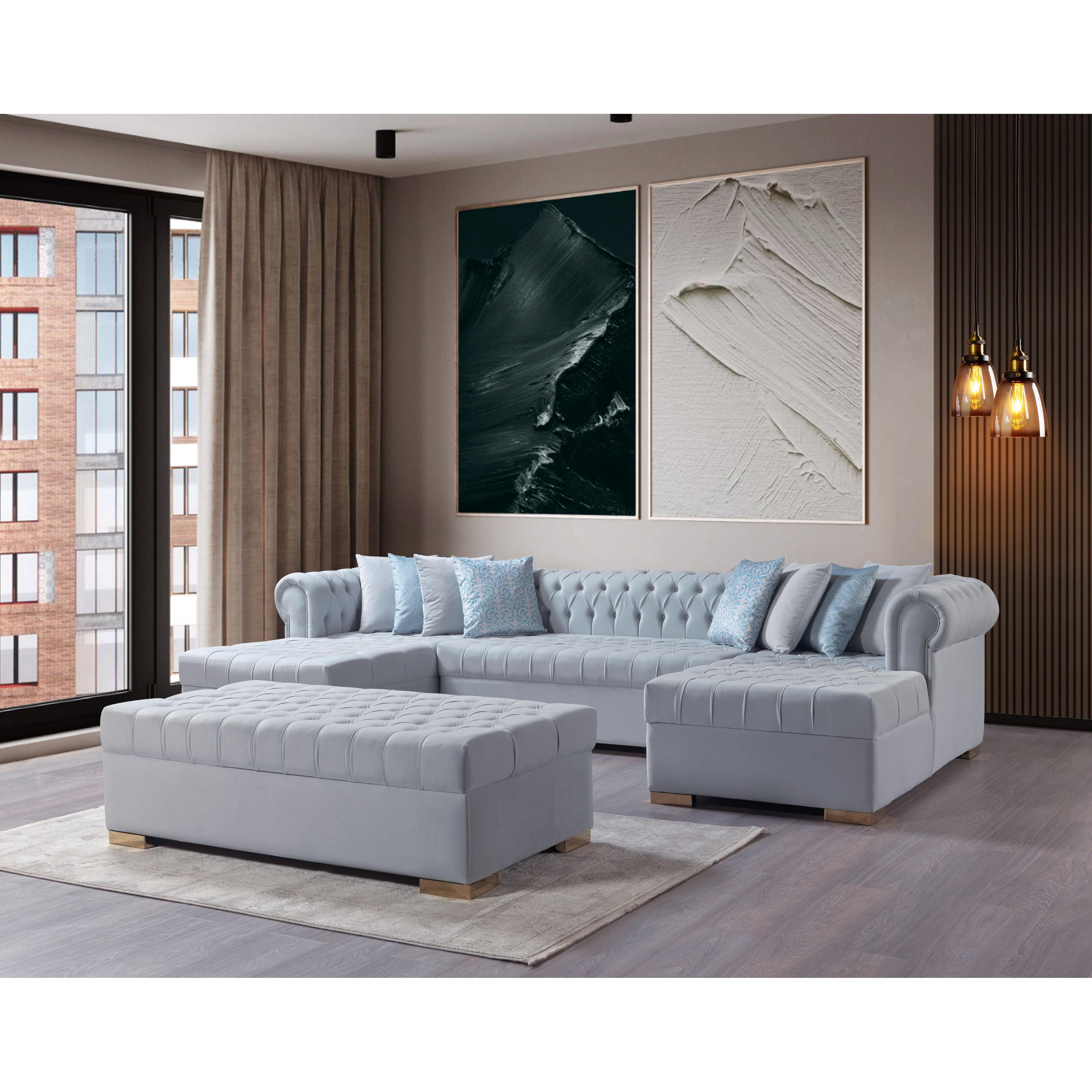 Nova Wholesale Furniture Ottomans Ottomans LAURENPEARL-OTT IMAGE 2