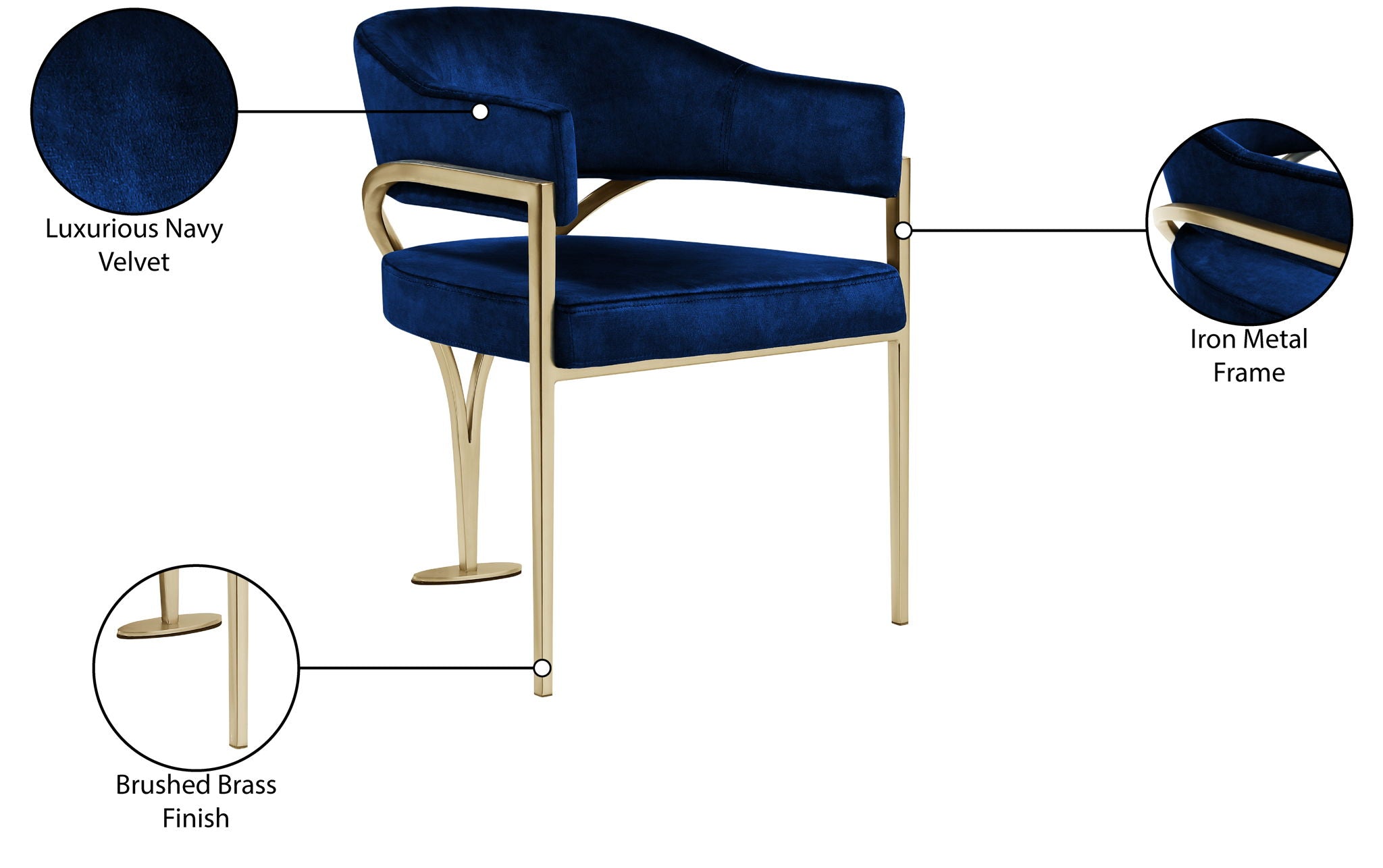 Madelyn - Dining Chair (Set of 2) - Brushed Brass
