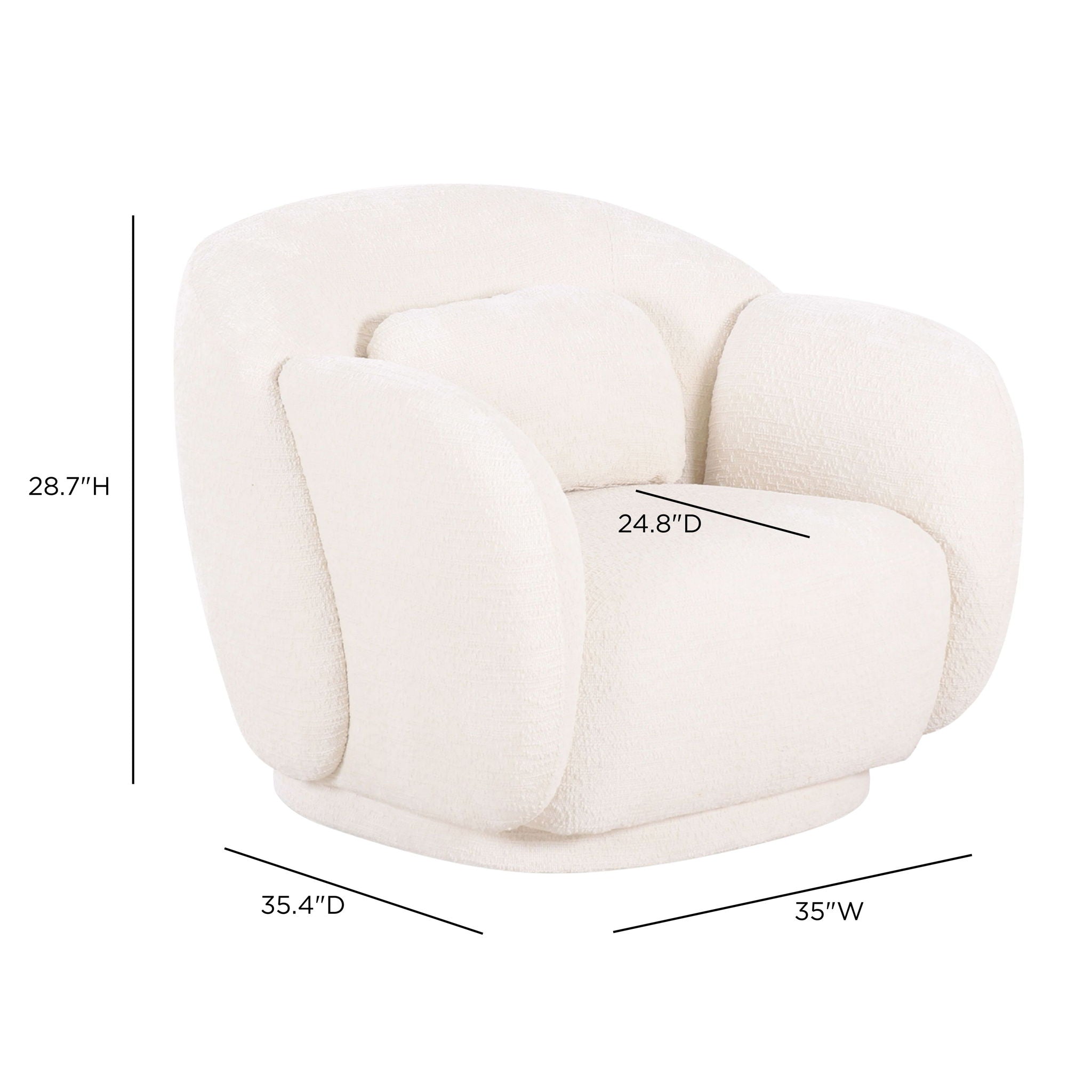 Misty - Knubby Fabric Accent Chair
