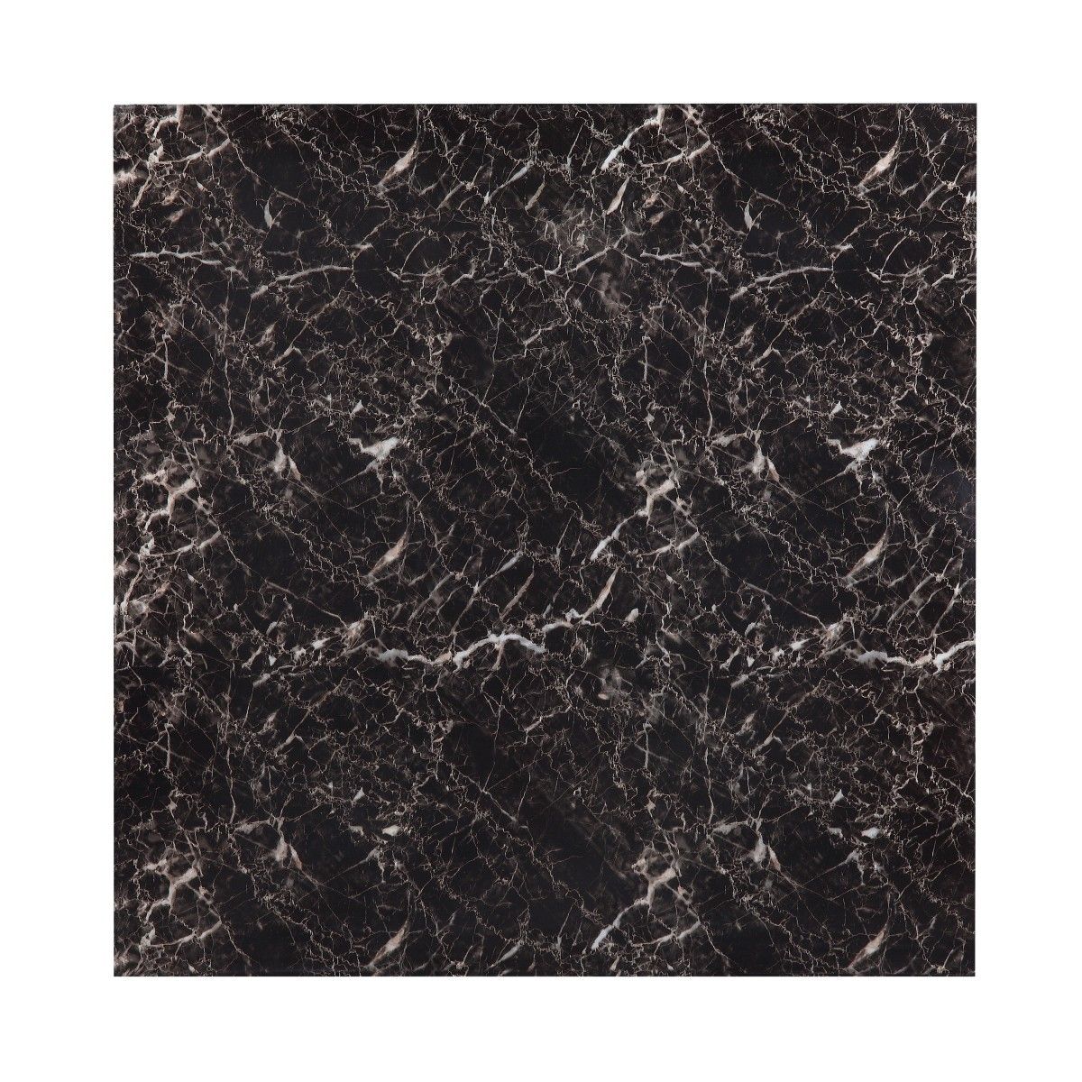Olney - 5 Piece Counter Height Set With Faux Marble Top - Black / Dark Brown