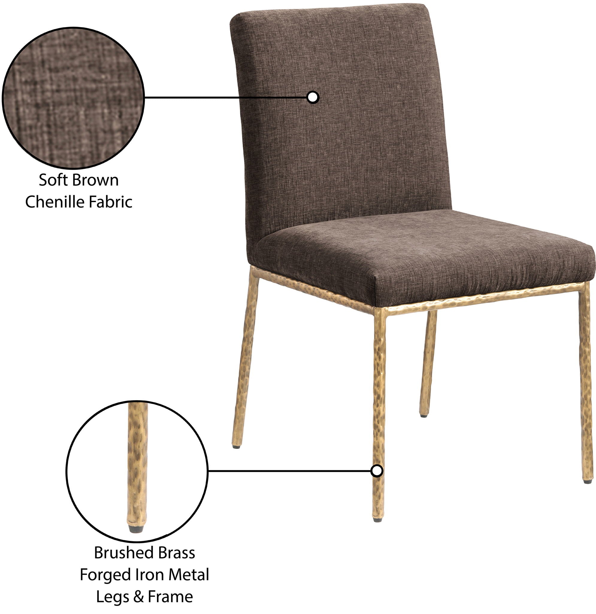 Reeves - Dining Side Chair (Set of 2) - Gold Base