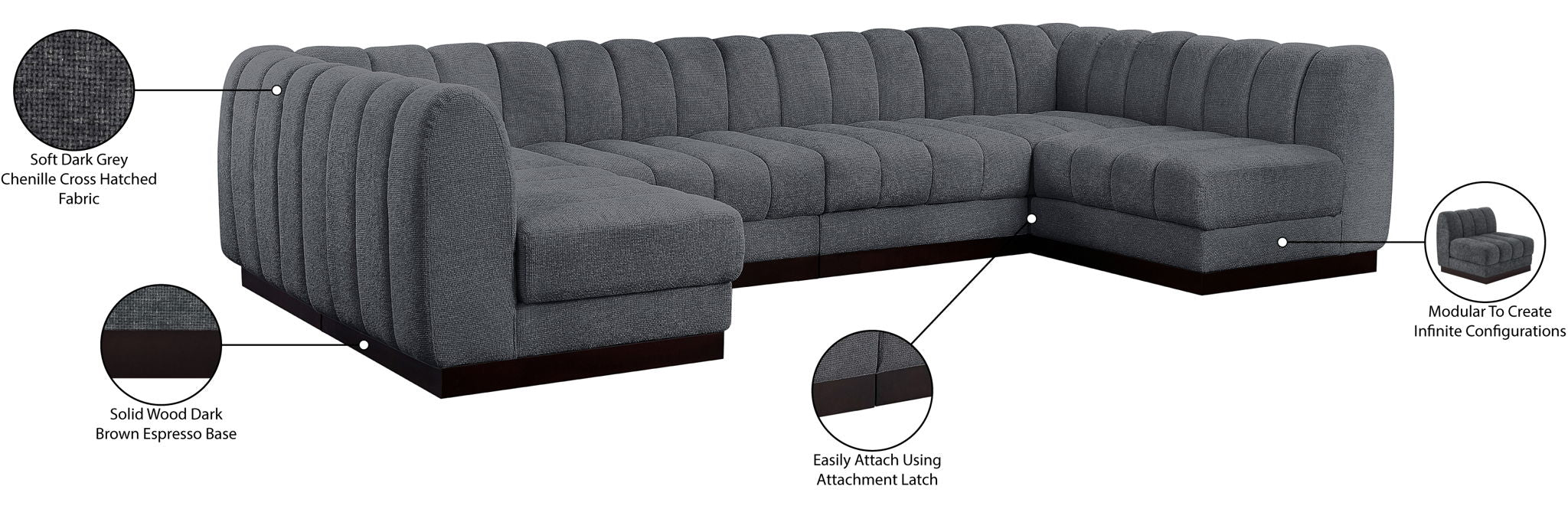 Quinn - 6 Piece Modular Sectional