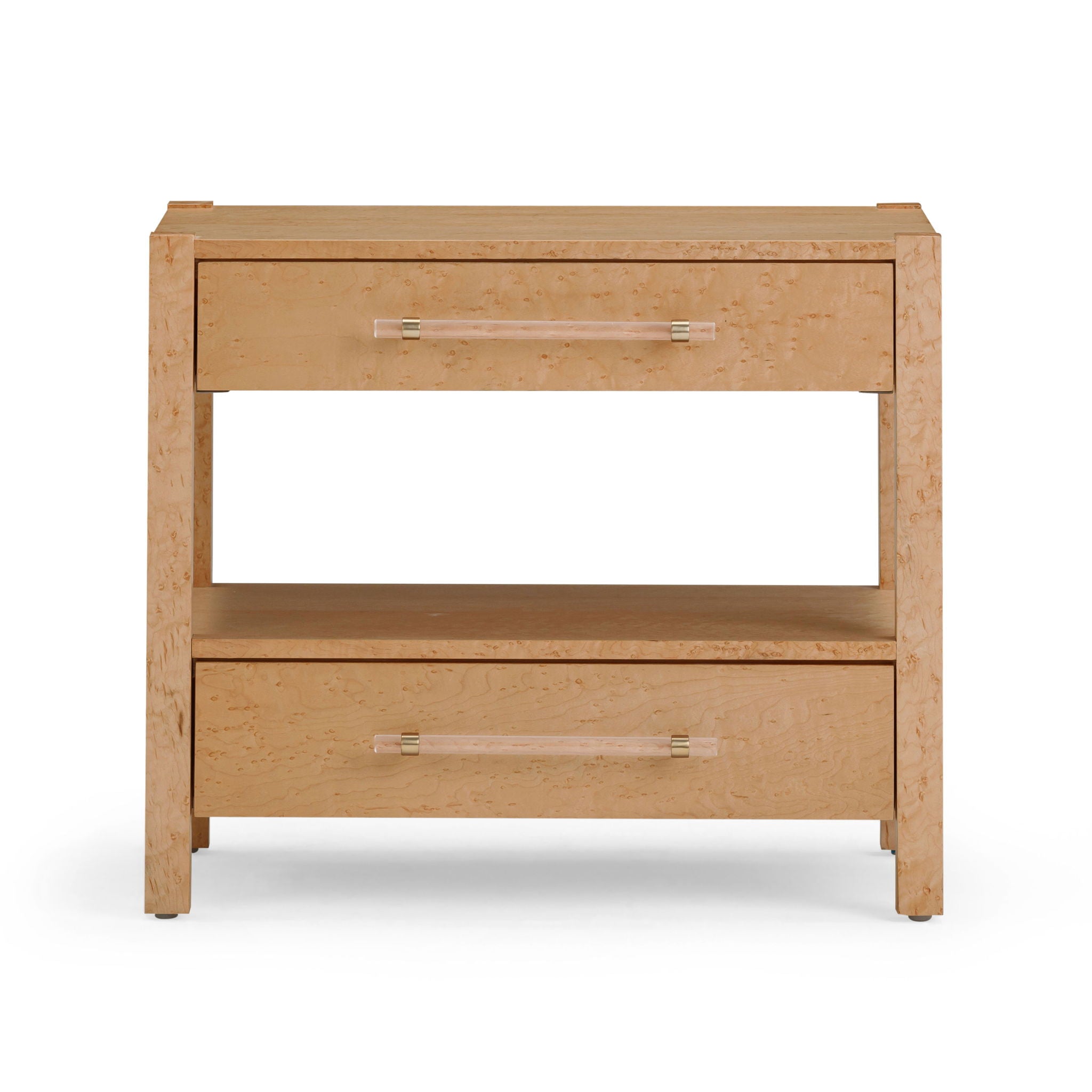 Brandyss - Birdseye Maple 2-Drawer Nightstand - Light Brown