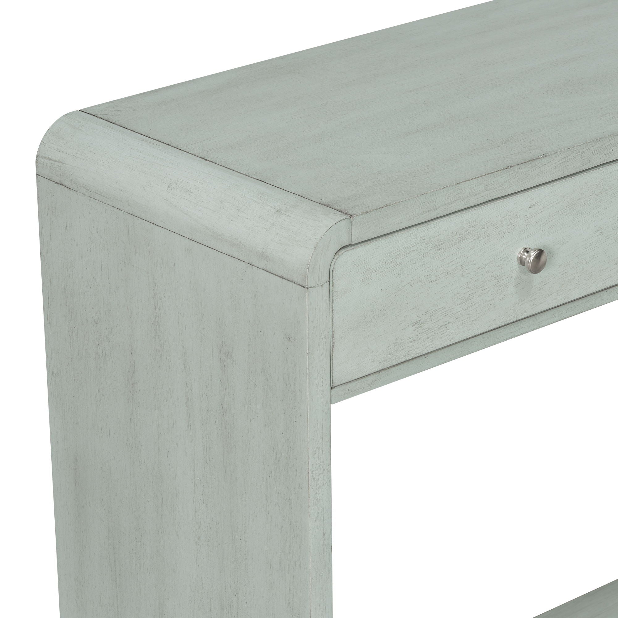 Console Table With 3 Drawers And Display Shelf