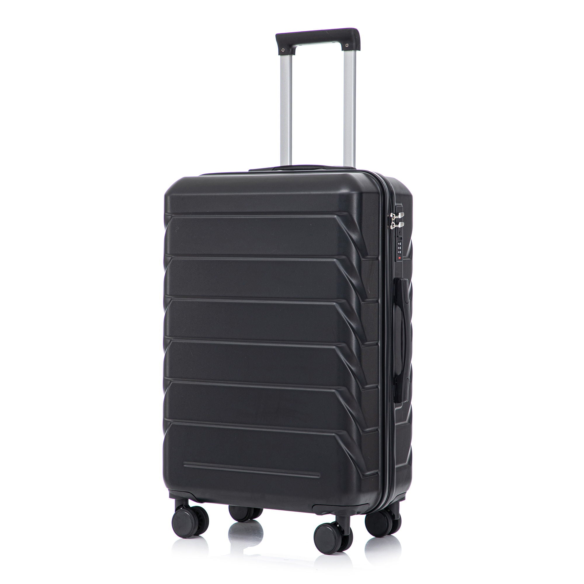 Hard Shell Luggage With Scratch Resistant Surface, 4 Wheels, Combination Lock & Side Hooks