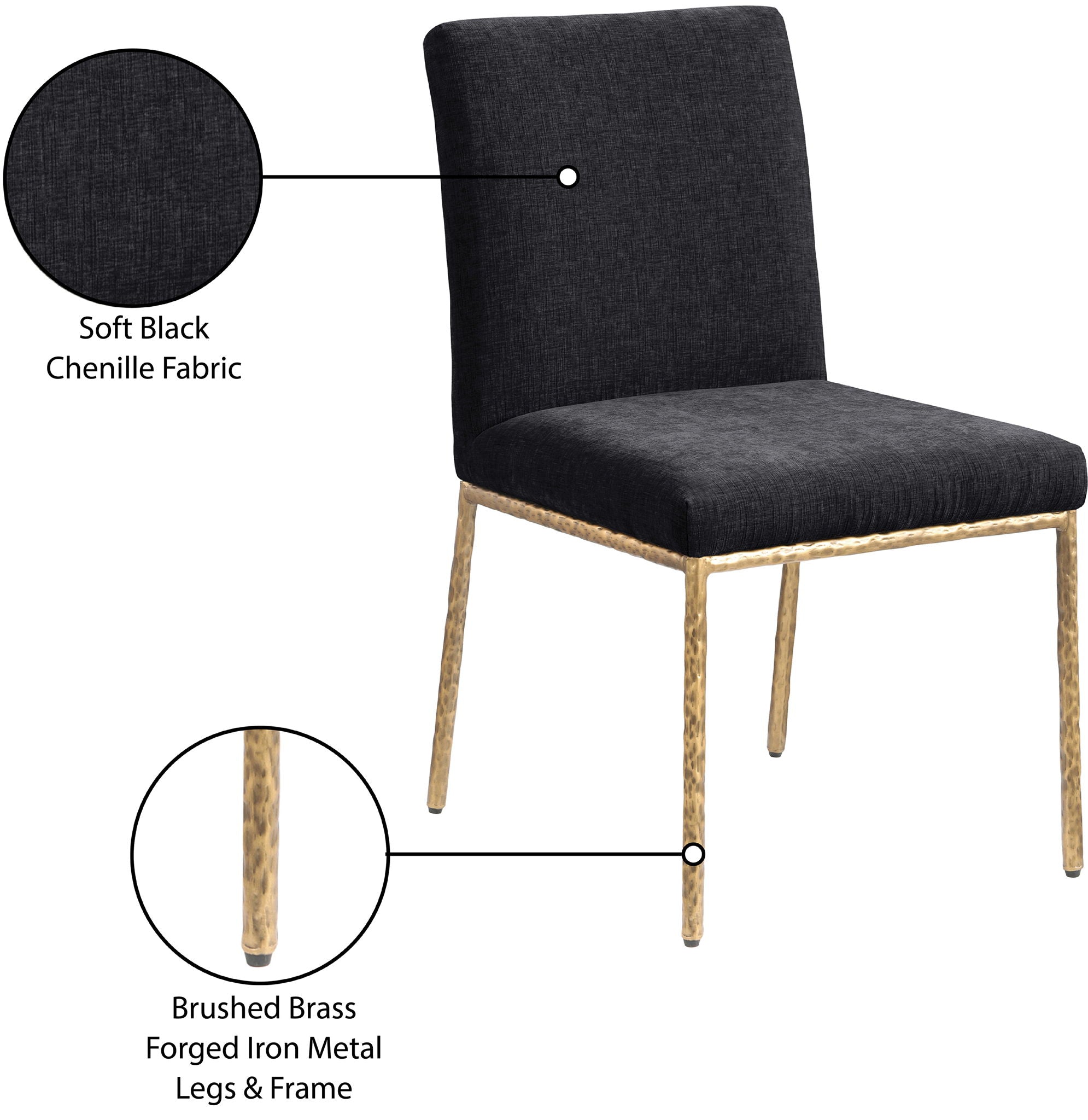 Reeves - Dining Side Chair (Set of 2) - Gold Base