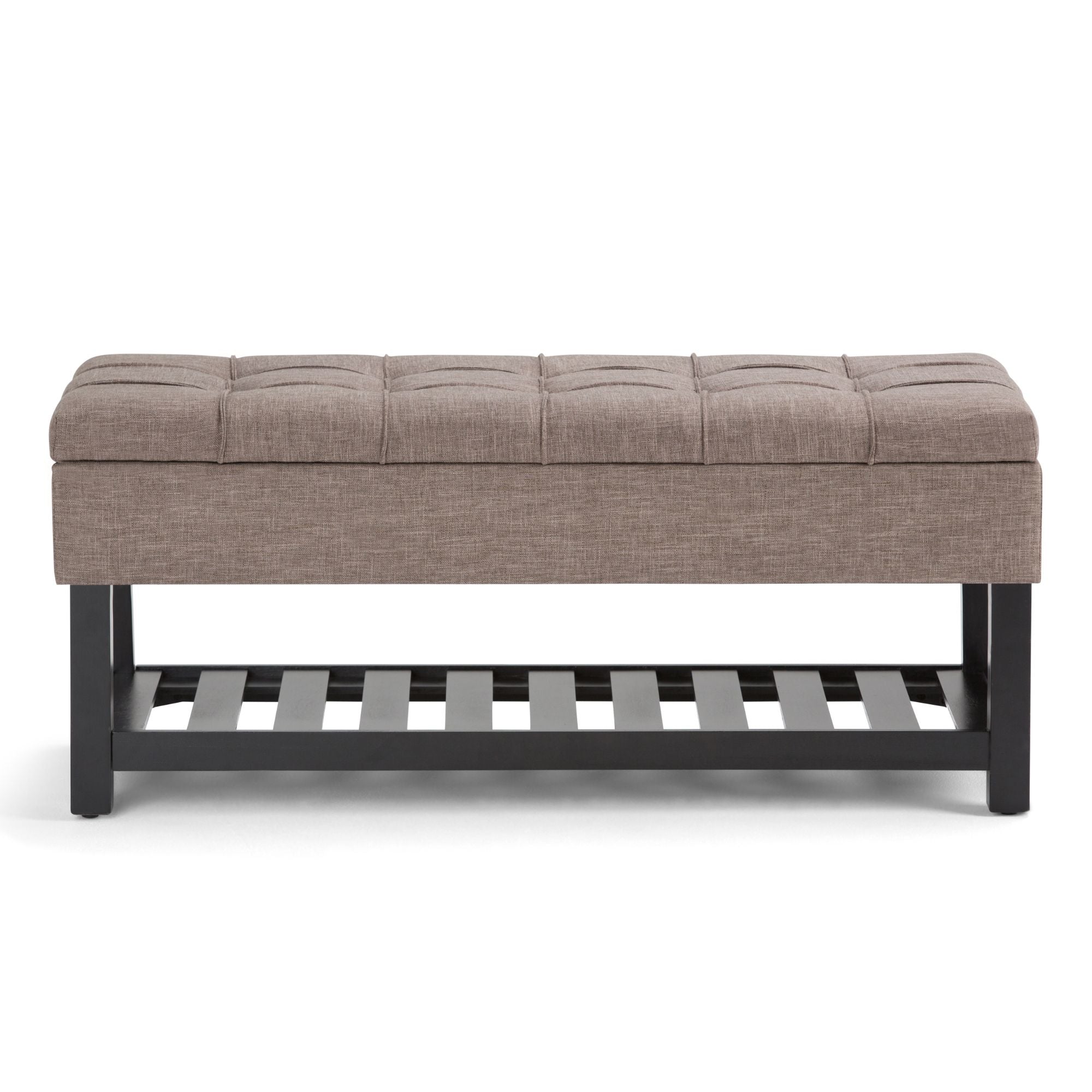Saxon - Upholstered Transitional Storage Ottoman Bench