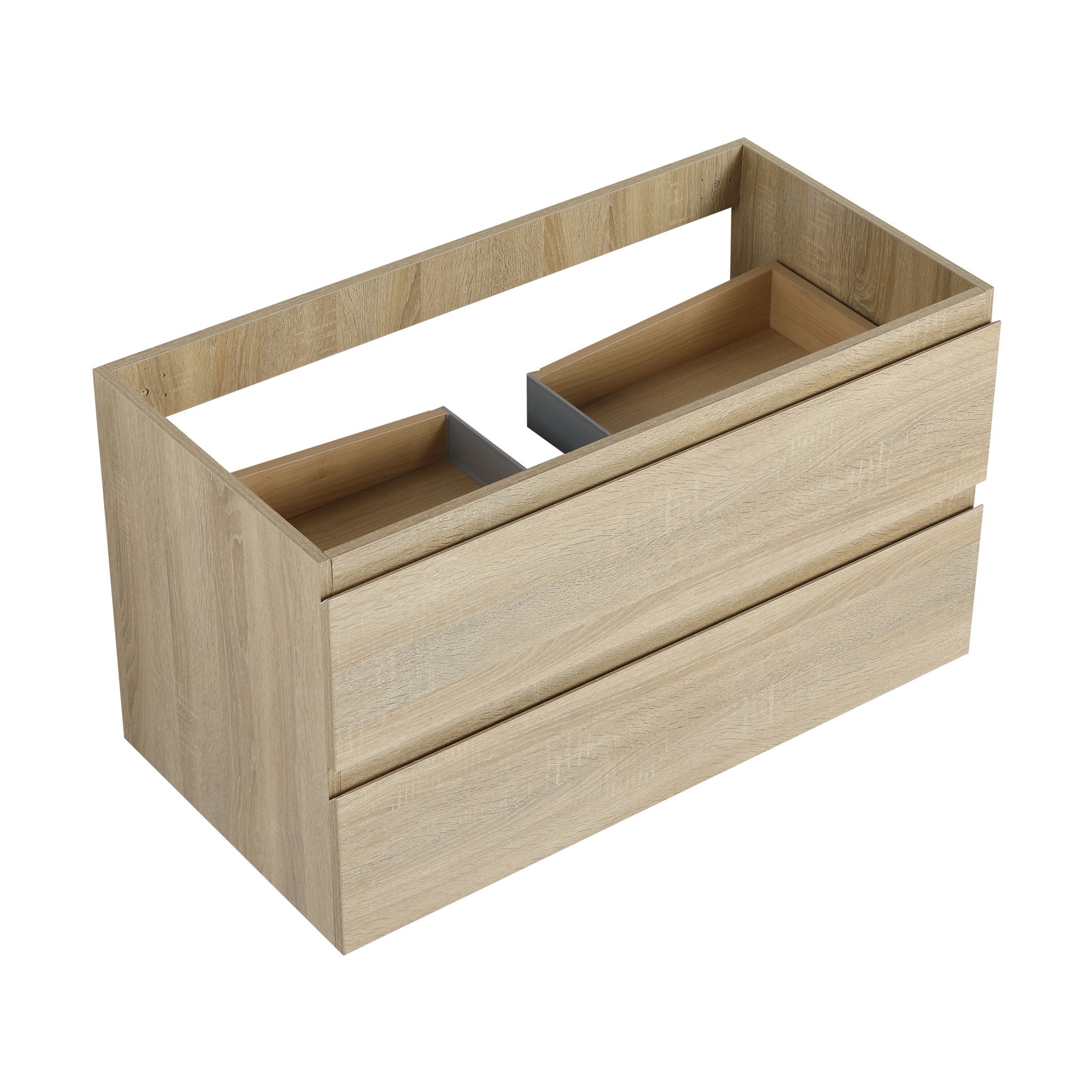 Wall Mounted Bathroom Vanity & Sink, 2 Soft Close Drawers