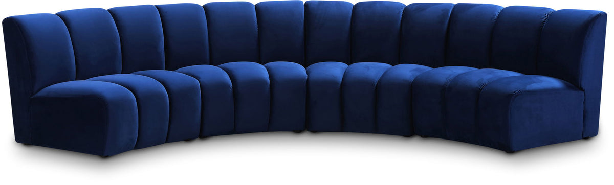 Infinity - 4 Piece Velvet Modular Sectional