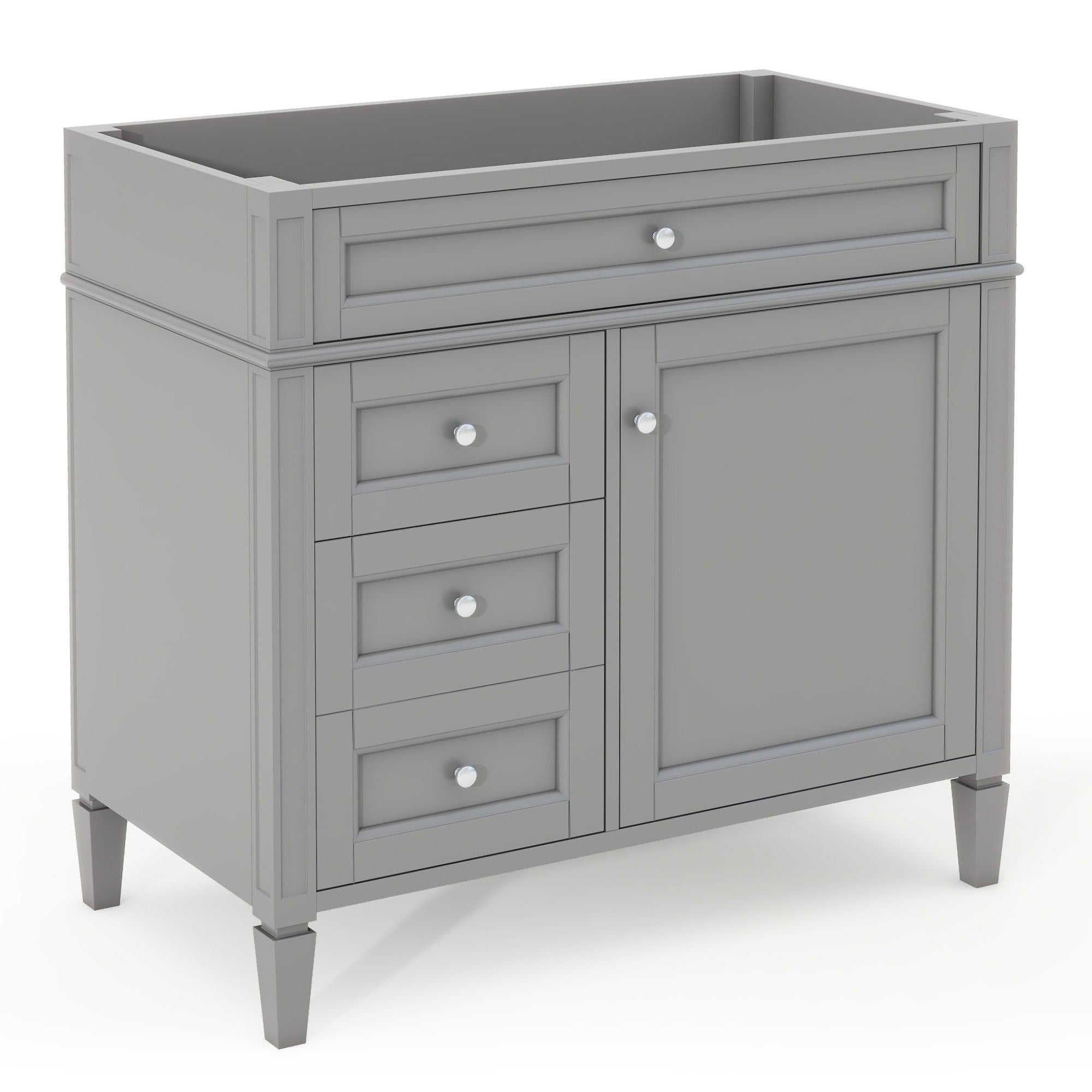 Bathroom Vanity With 2 Drawers And Tip-Out Drawer, Storage Cabinet