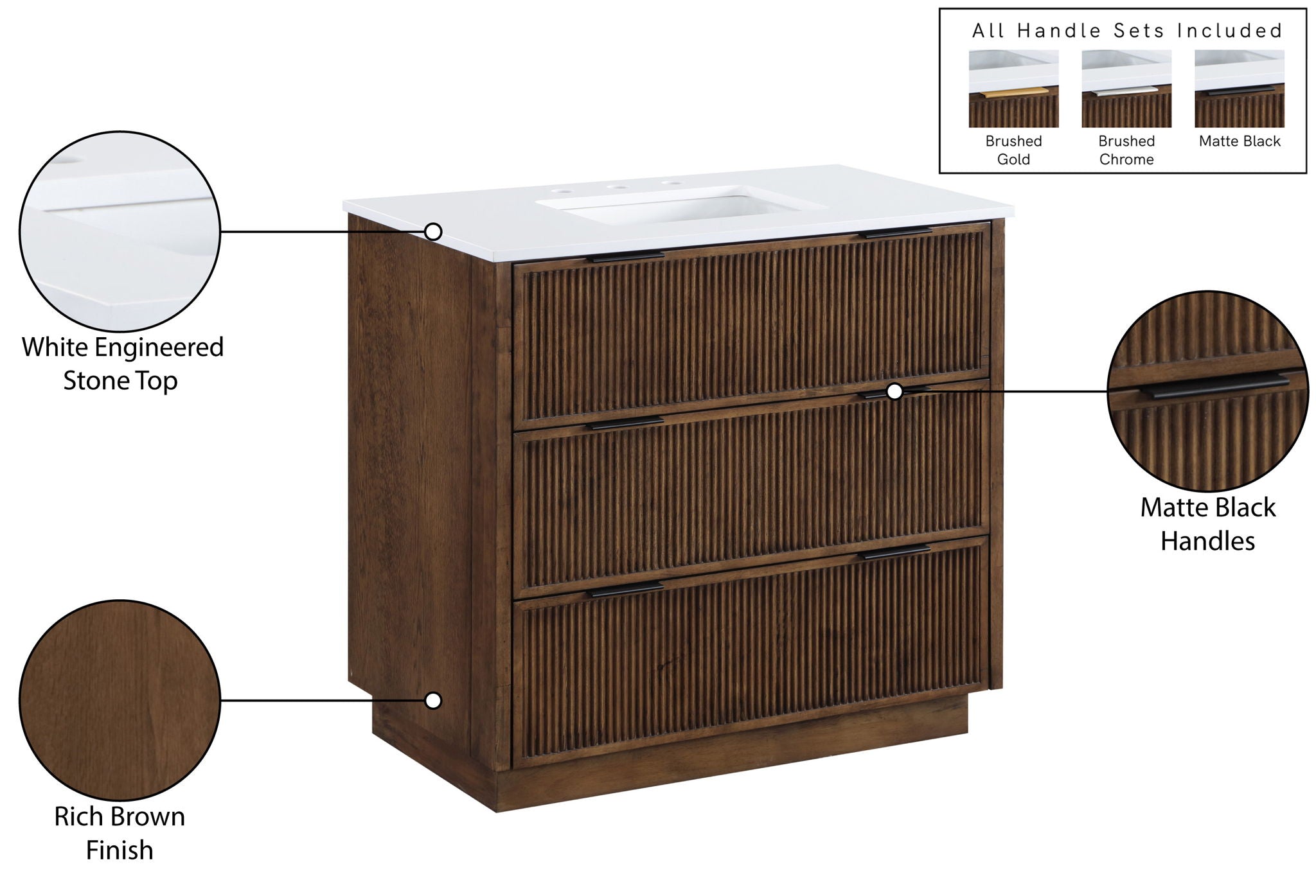 Willard - Engineered Stone And Solid Wood Bathroom Vanity