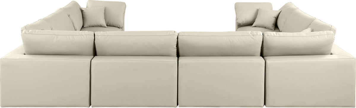 Comfy - 8 Piece Faux Leather Modular Sectional